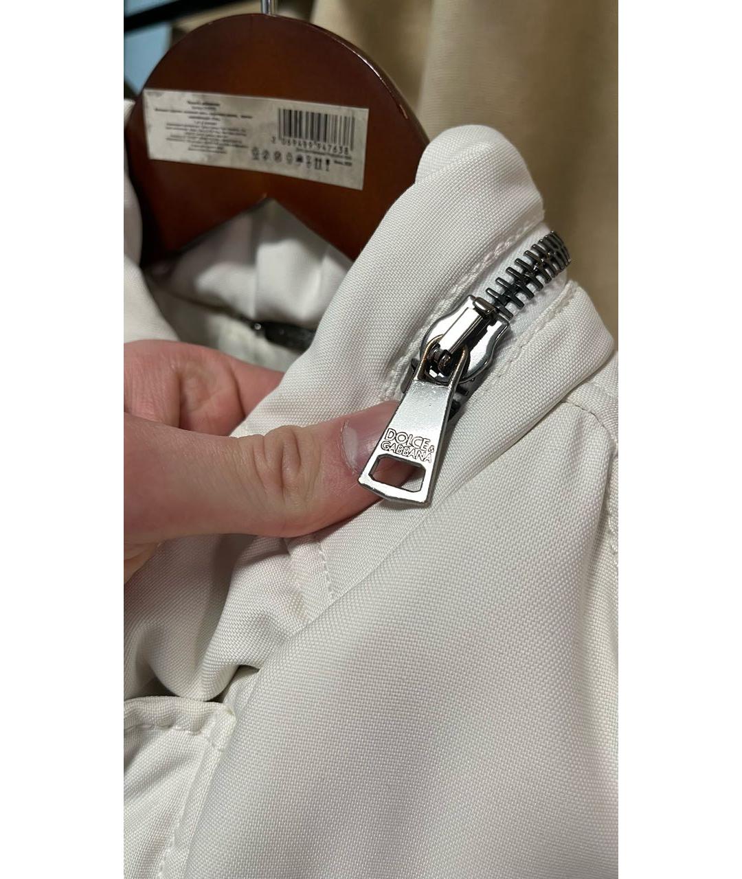 DOLCE&GABBANA Белая хлопковая куртка, фото 7