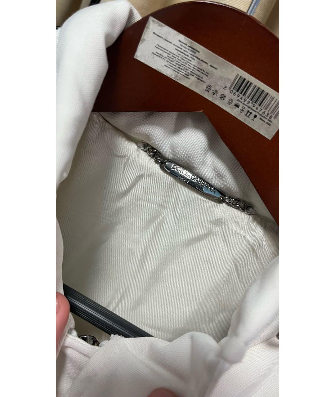 DOLCE&GABBANA Белая хлопковая куртка, фото 3