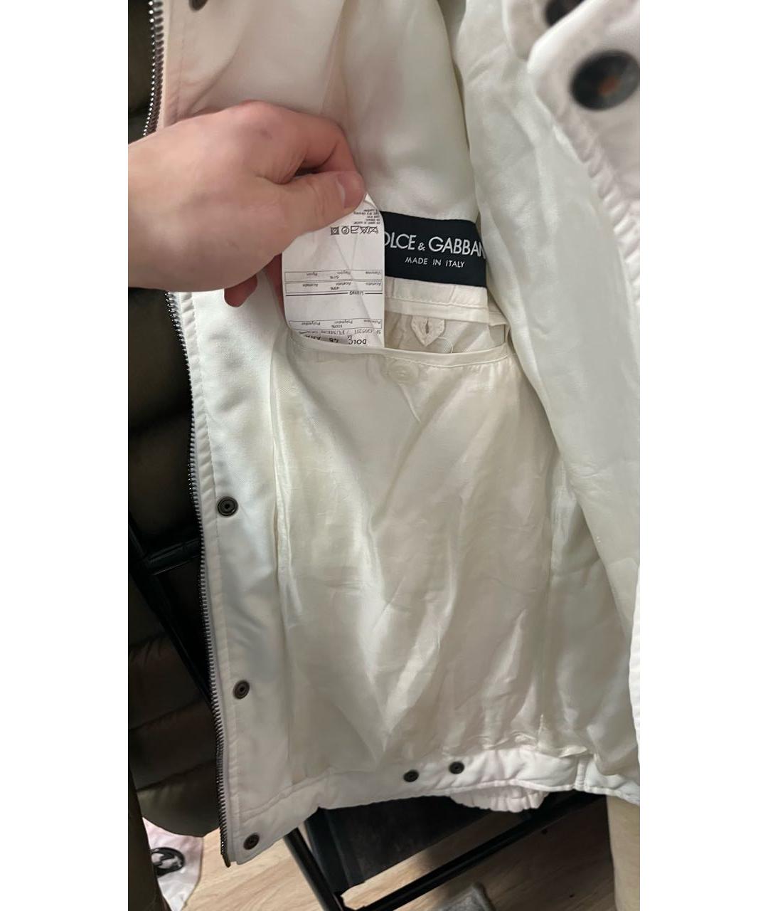 DOLCE&GABBANA Белая хлопковая куртка, фото 6