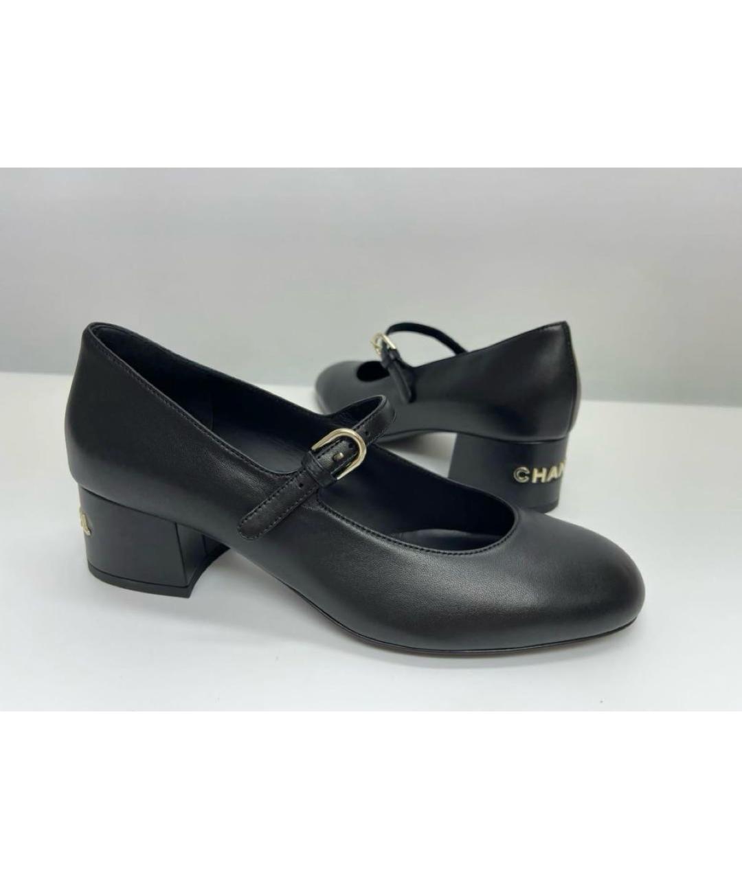 CHANEL Черные кожаные туфли, фото 8