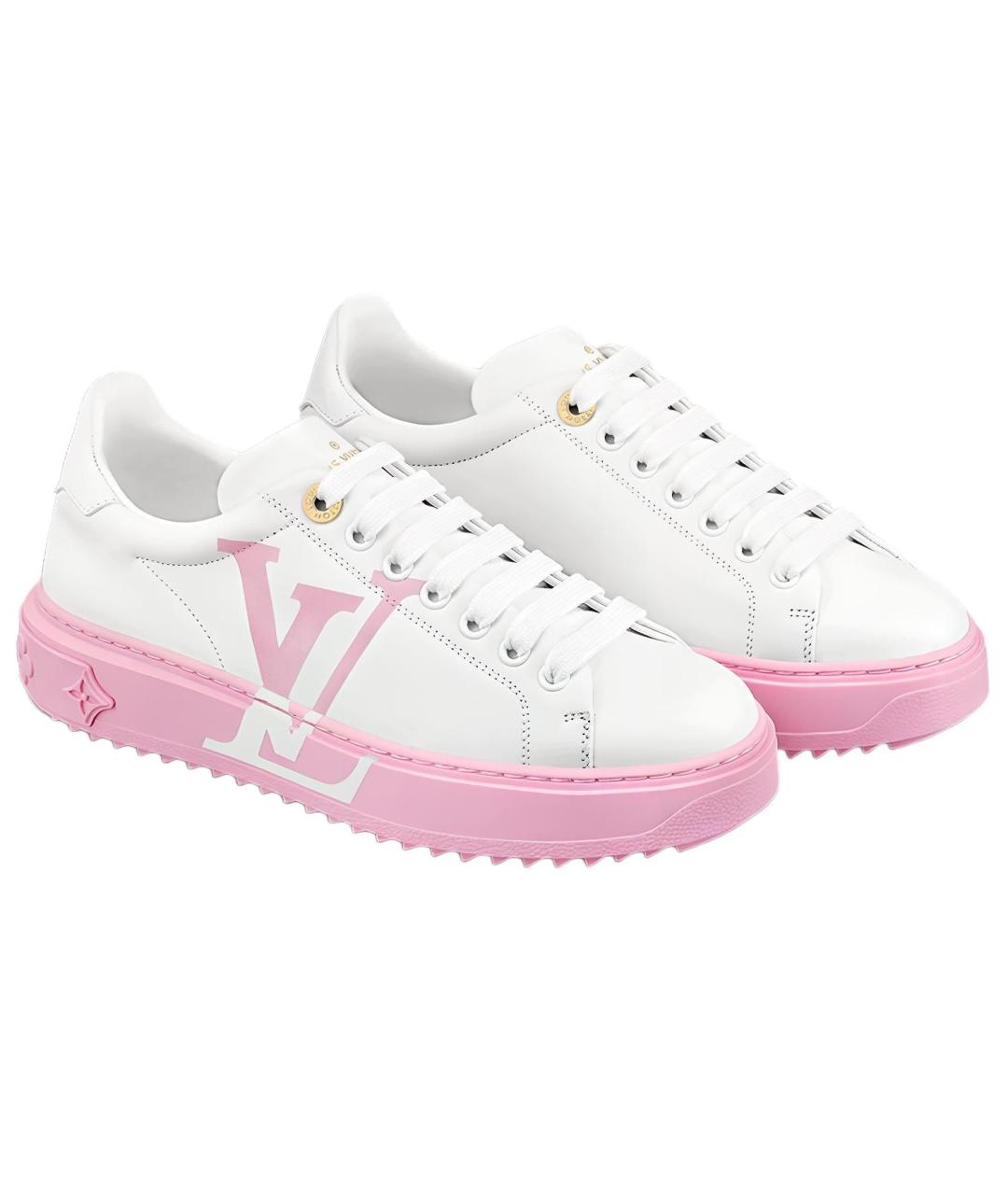 LOUIS VUITTON Белые кожаные кеды, фото 3