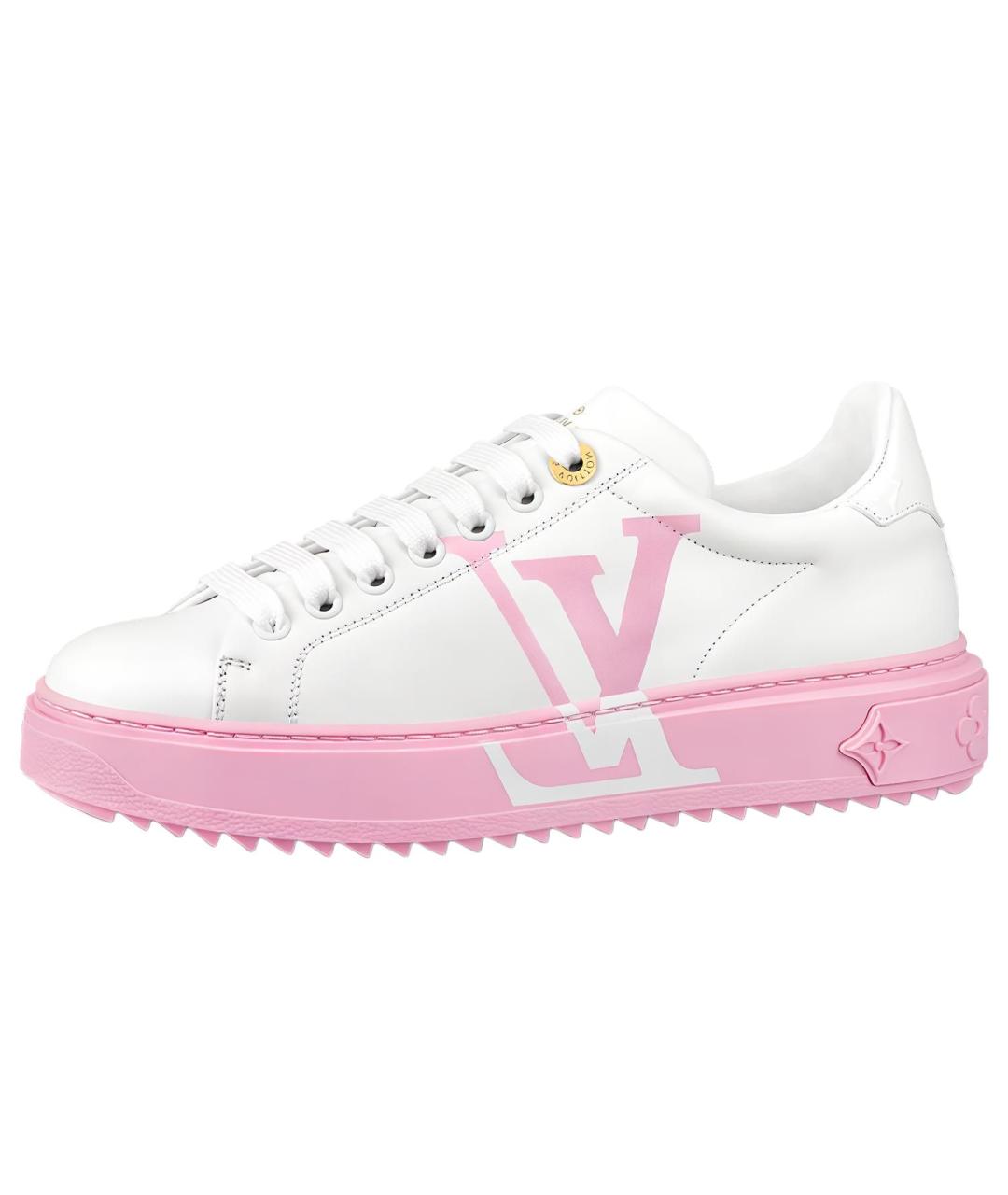 LOUIS VUITTON Белые кожаные кеды, фото 2