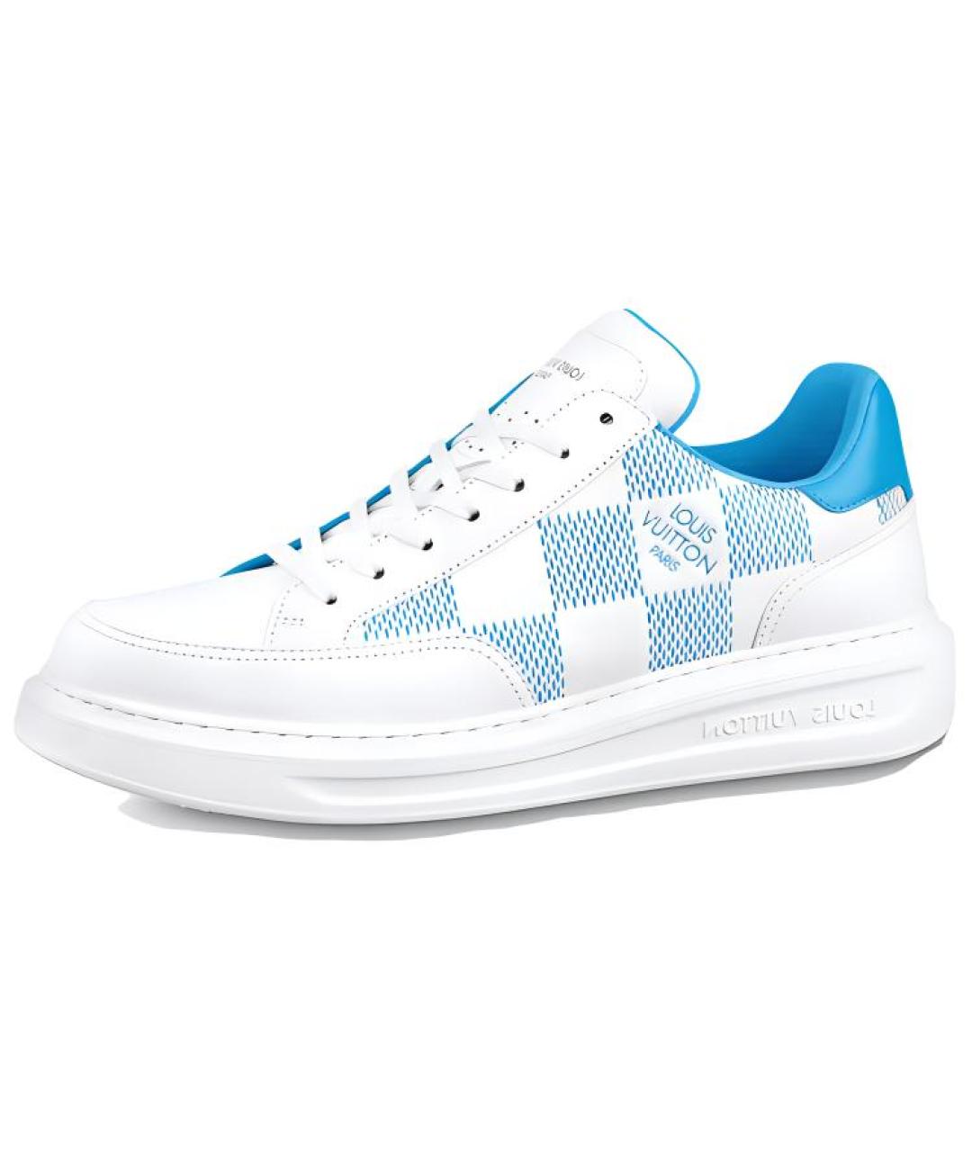 LOUIS VUITTON Белые кожаные высокие кроссовки / кеды, фото 2