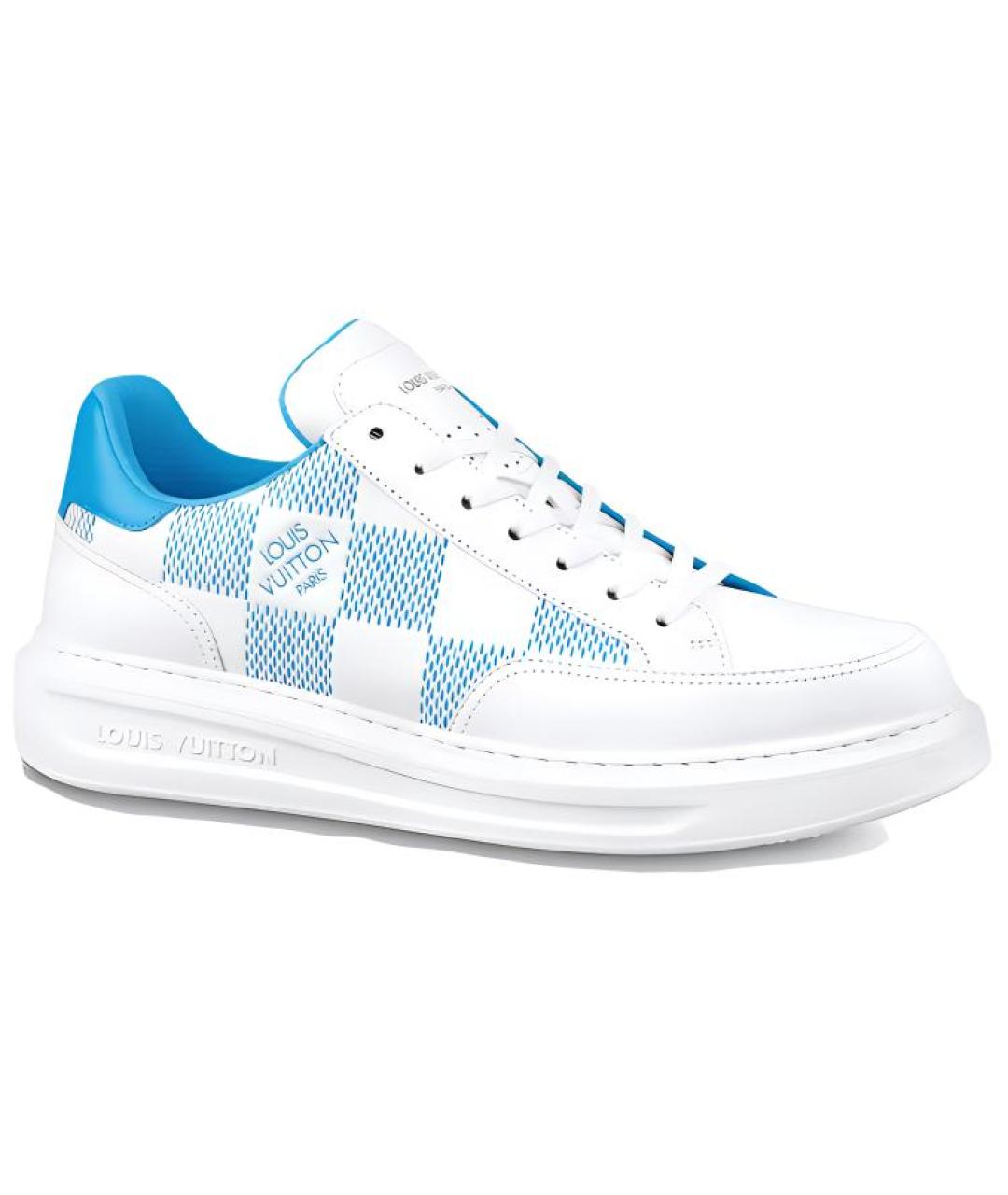 LOUIS VUITTON Белые кожаные высокие кроссовки / кеды, фото 5