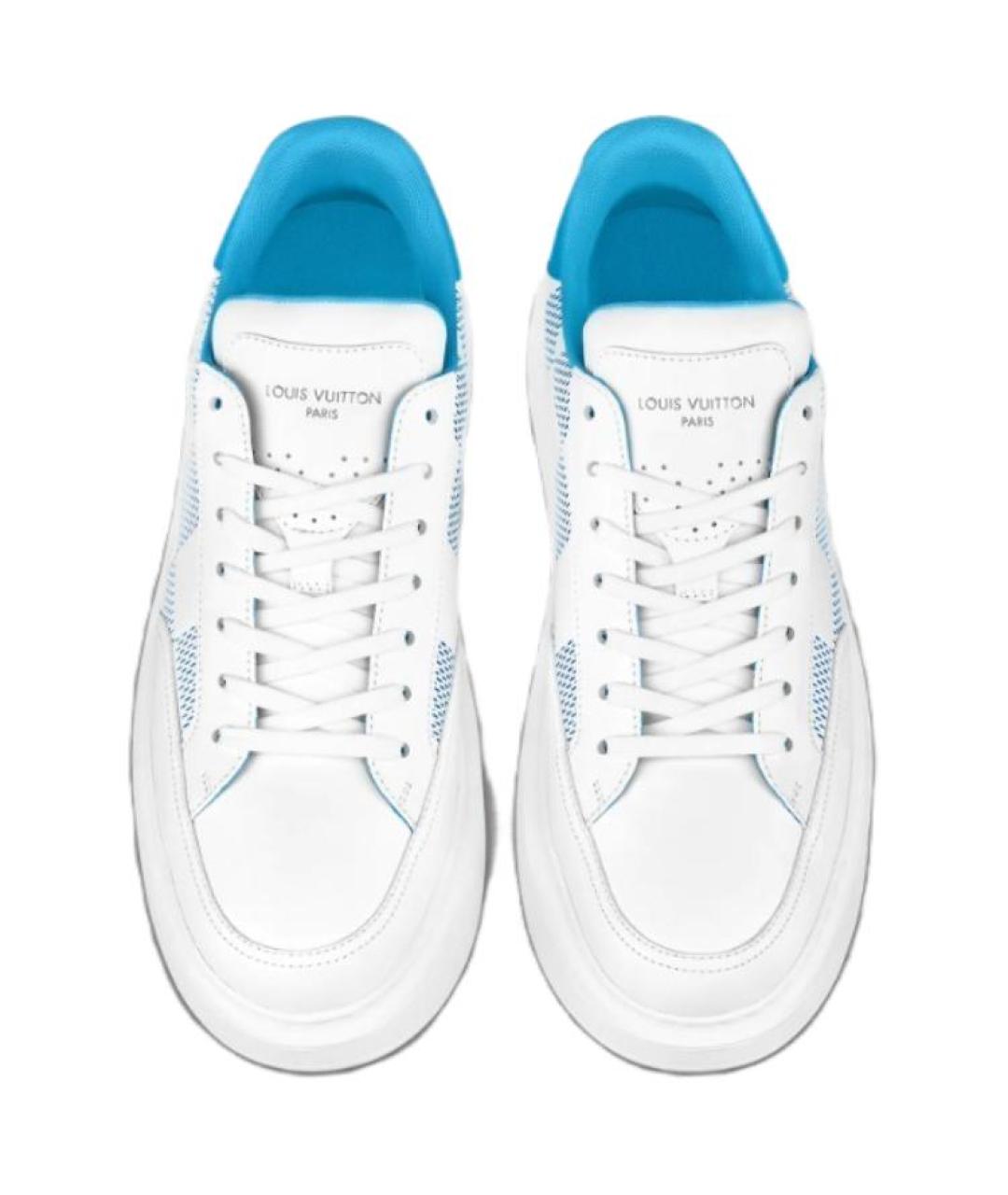 LOUIS VUITTON Белые кожаные высокие кроссовки / кеды, фото 3