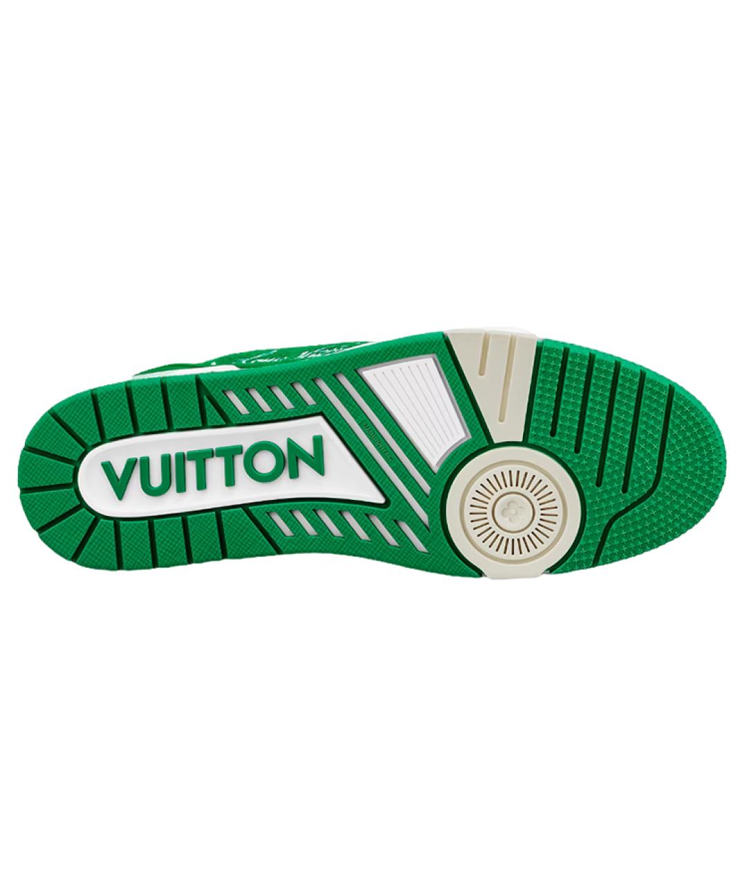 LOUIS VUITTON Зеленые текстильные кеды, фото 5