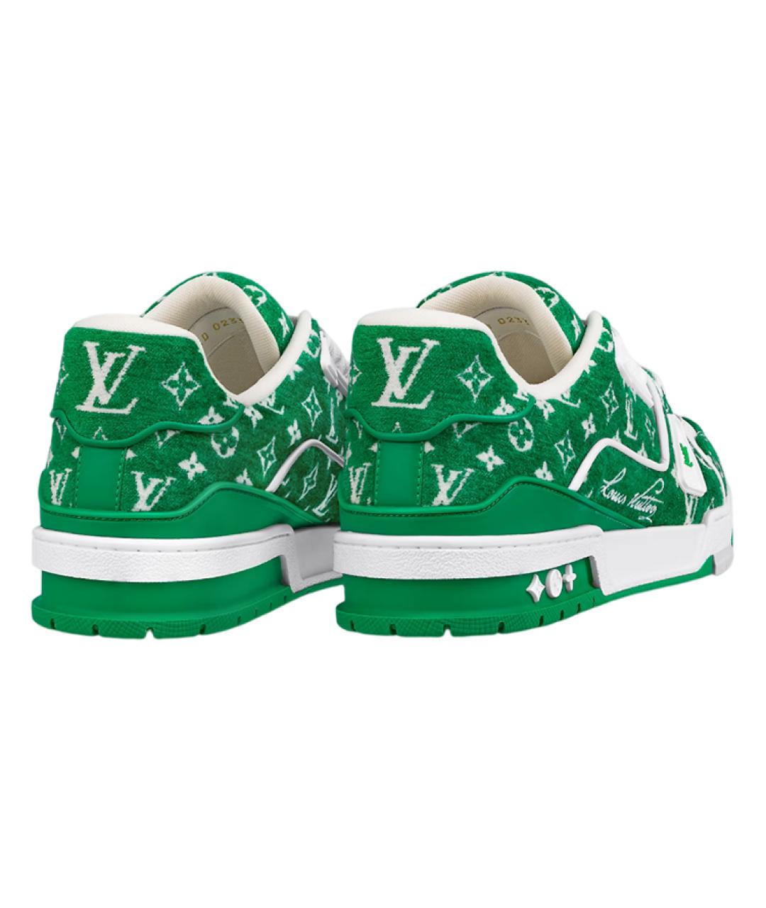 LOUIS VUITTON Зеленые текстильные кеды, фото 4