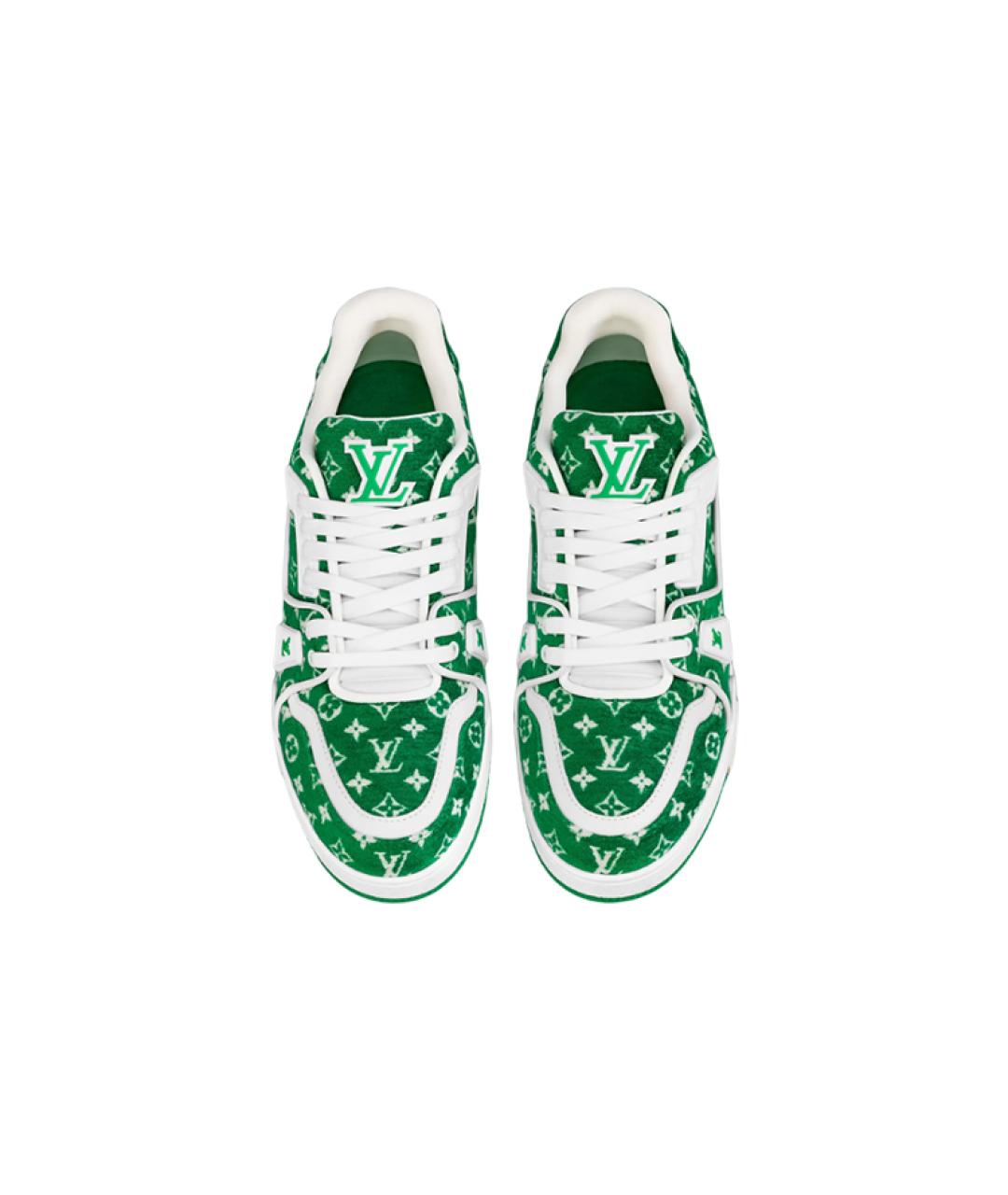 LOUIS VUITTON Зеленые текстильные кеды, фото 3