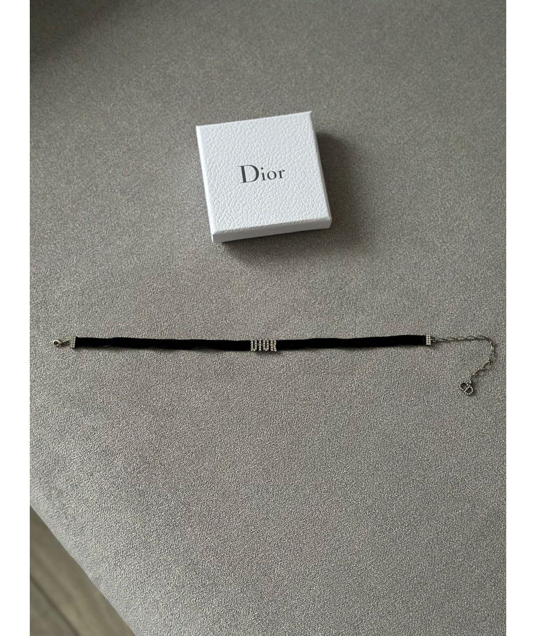 CHRISTIAN DIOR Черный бархатный чокер, фото 3