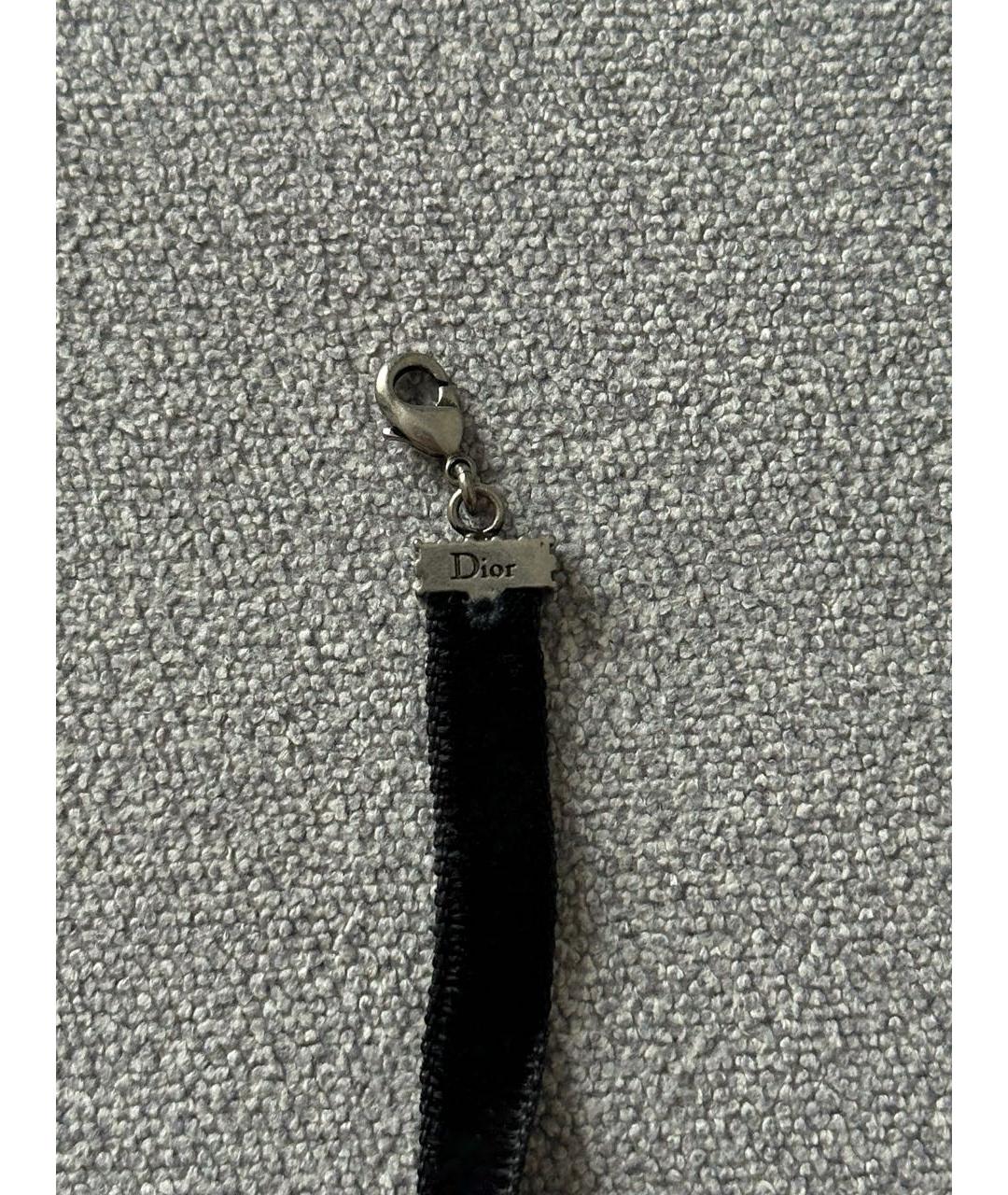 CHRISTIAN DIOR Черный бархатный чокер, фото 7