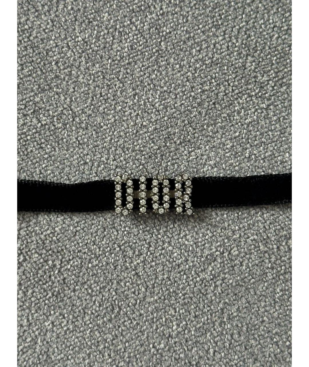 CHRISTIAN DIOR Черный бархатный чокер, фото 5