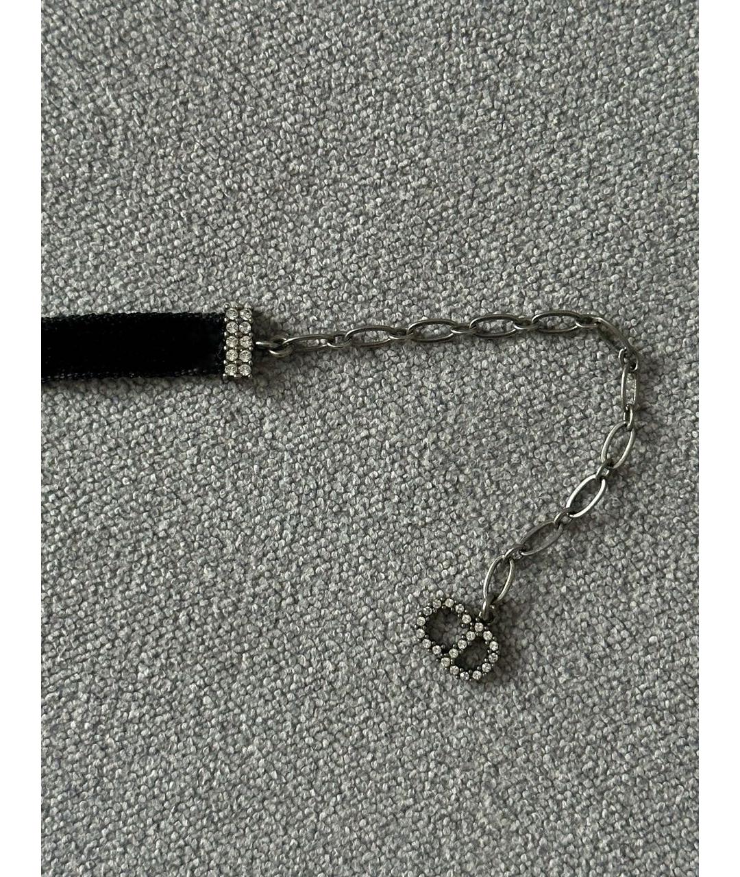 CHRISTIAN DIOR Черный бархатный чокер, фото 6