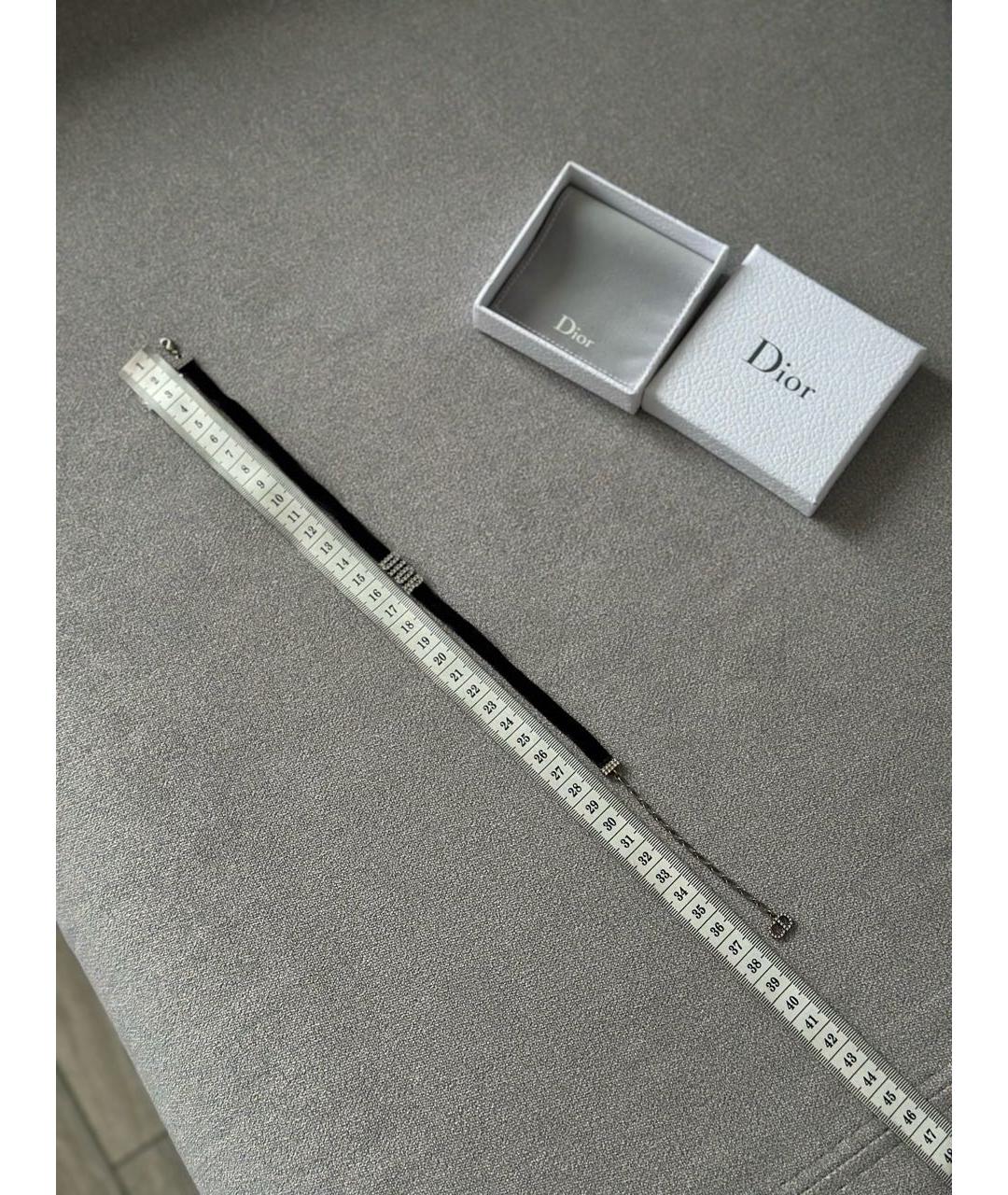 CHRISTIAN DIOR Черный бархатный чокер, фото 8