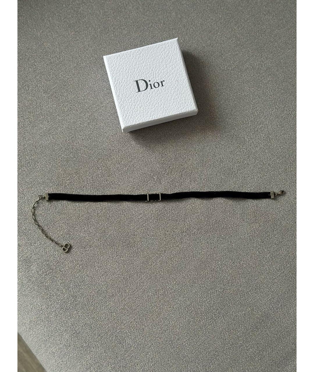 CHRISTIAN DIOR Черный бархатный чокер, фото 4