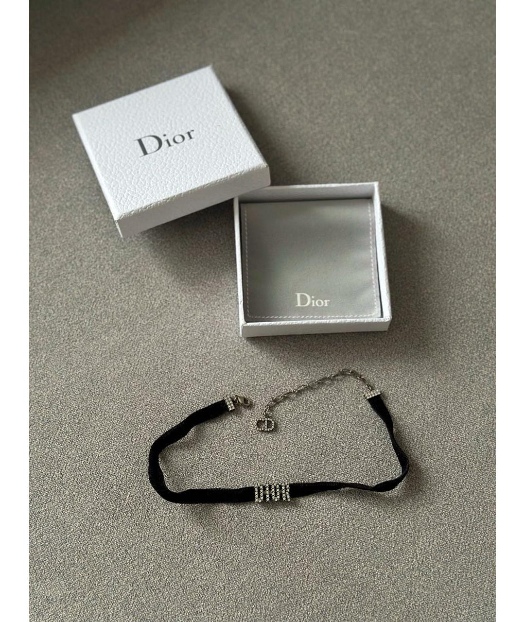 CHRISTIAN DIOR Черный бархатный чокер, фото 2