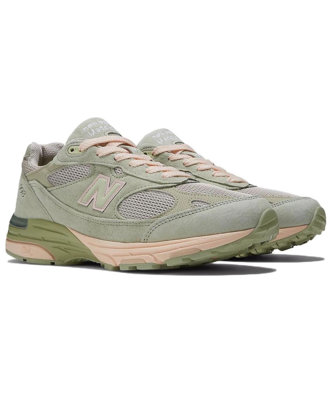 NEW BALANCE Зеленые замшевые кроссовки, фото 3