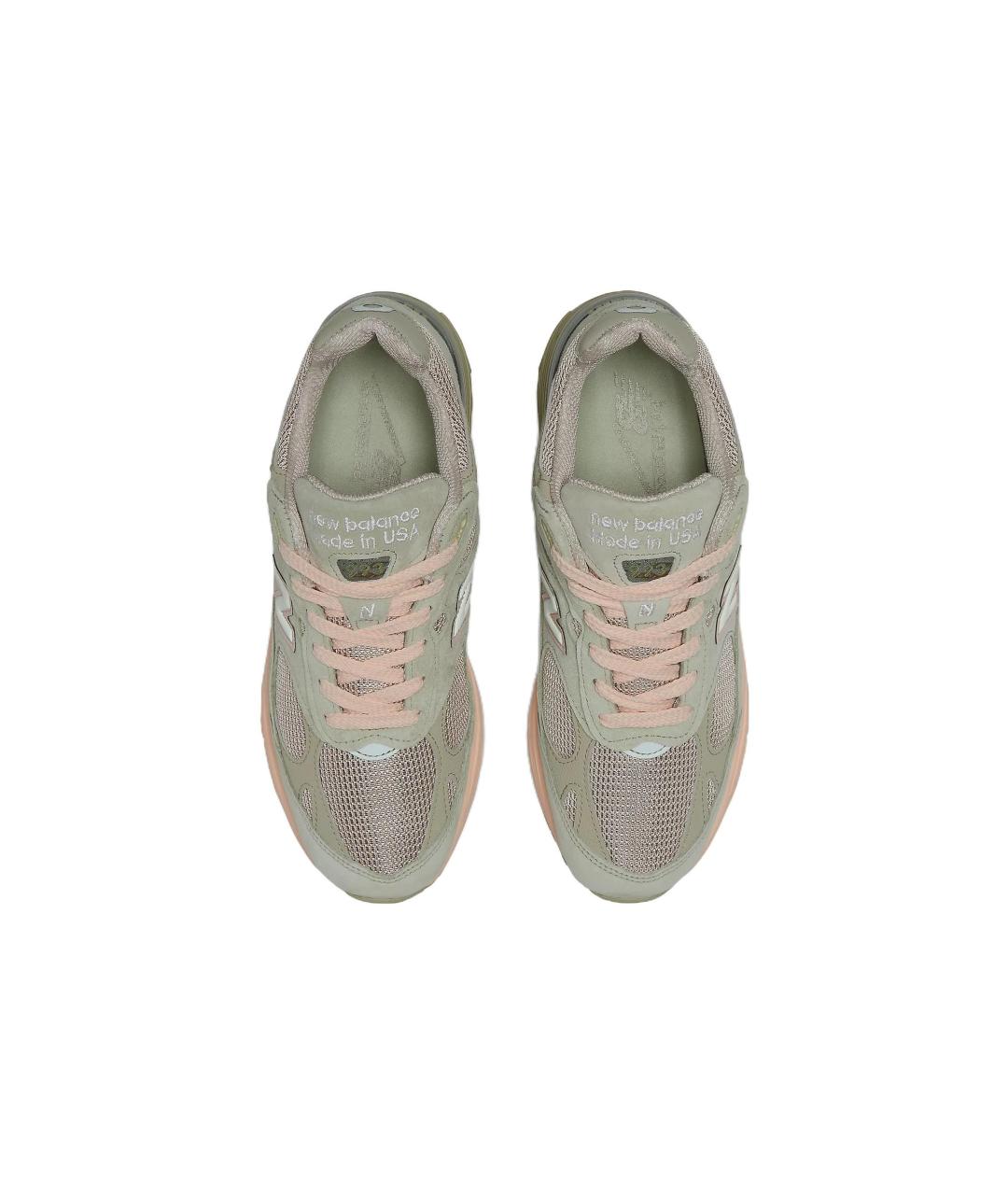 NEW BALANCE Зеленые замшевые кроссовки, фото 4