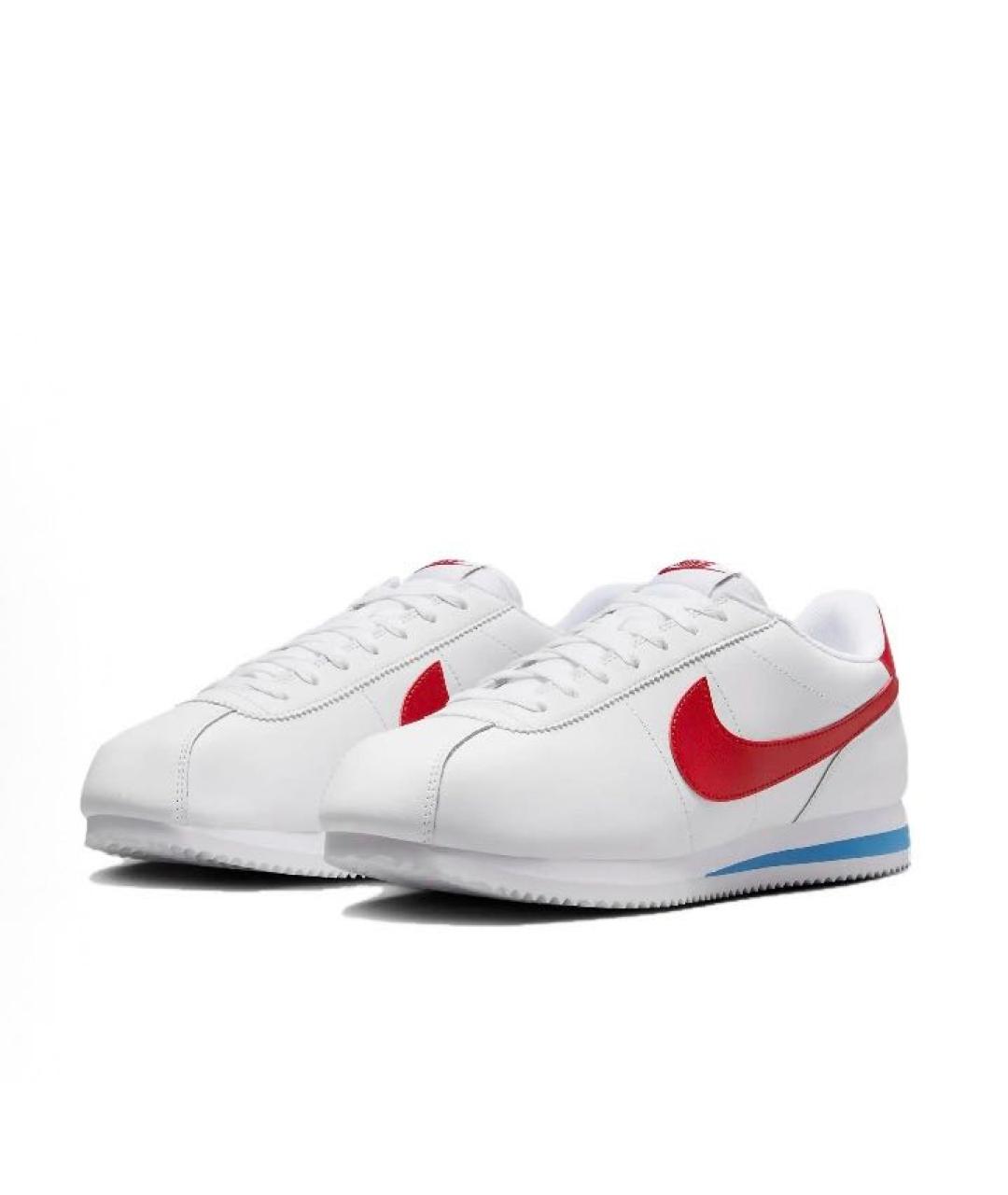 NIKE Белые кожаные низкие кроссовки / кеды, фото 2