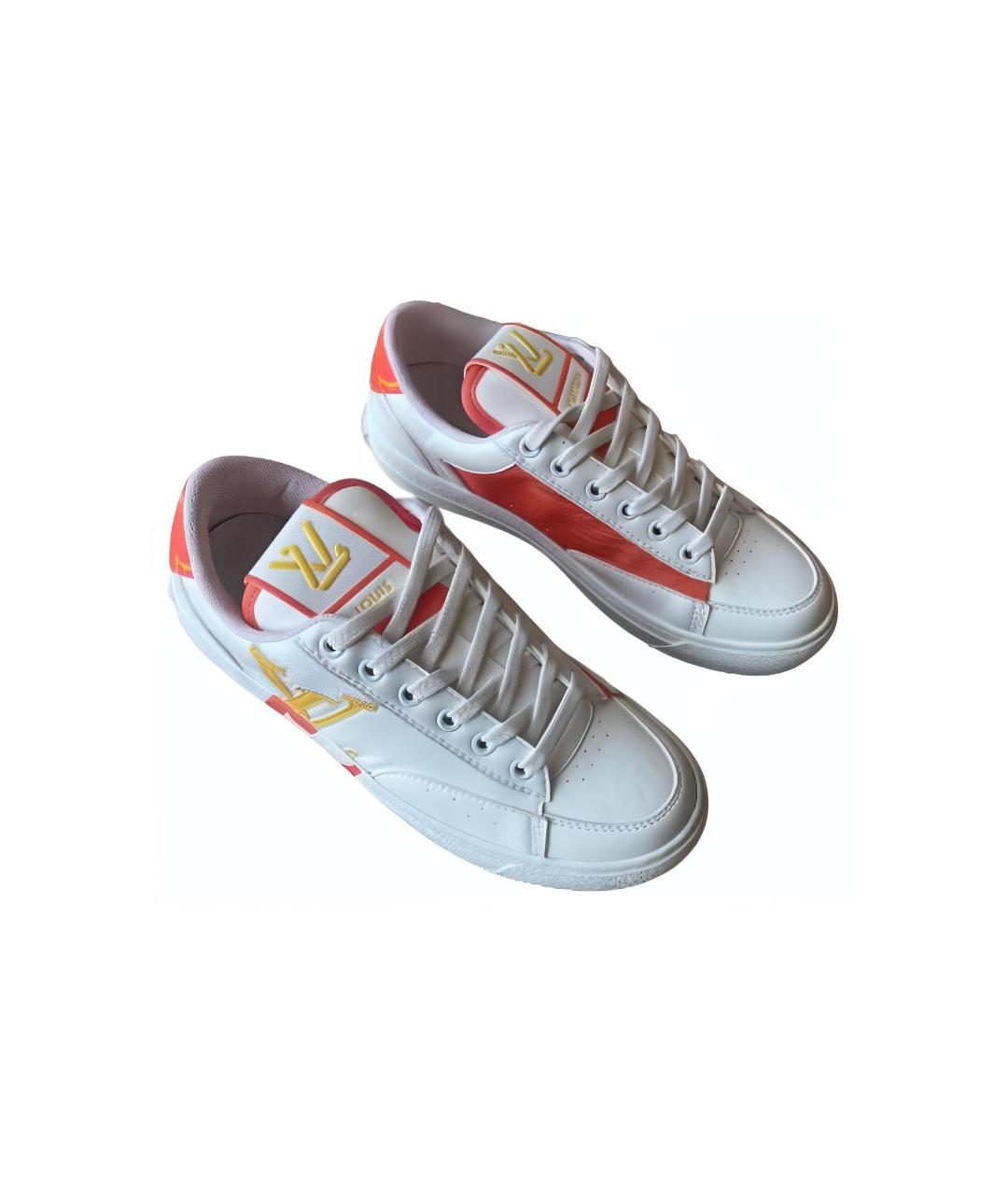 LOUIS VUITTON Белые кожаные кеды, фото 3