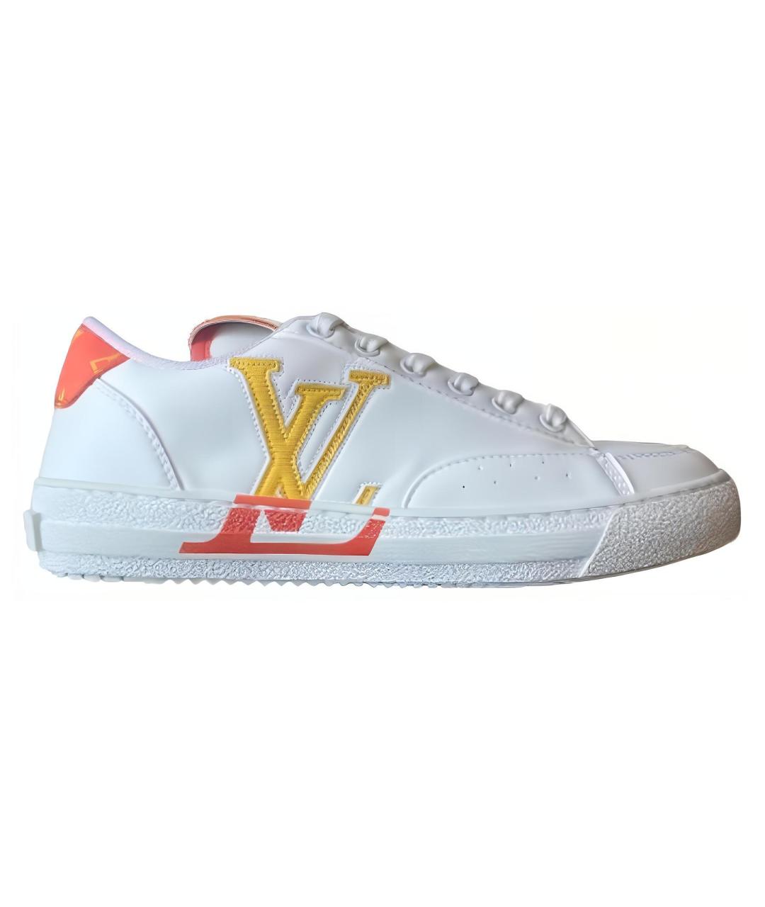 LOUIS VUITTON Белые кожаные кеды, фото 5