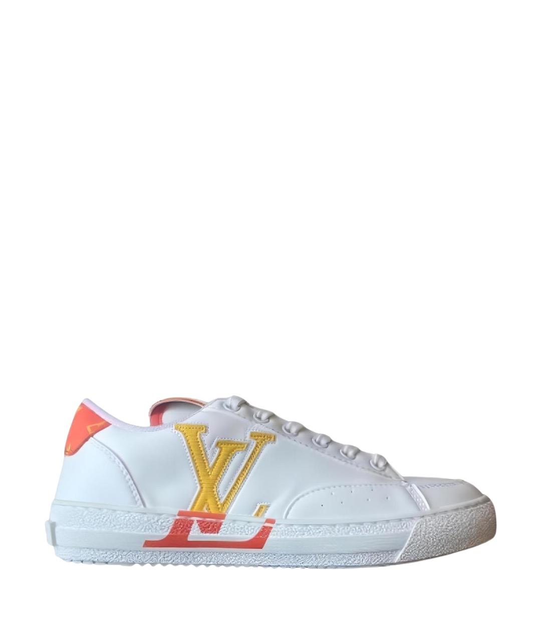 LOUIS VUITTON Белые кожаные кеды, фото 1