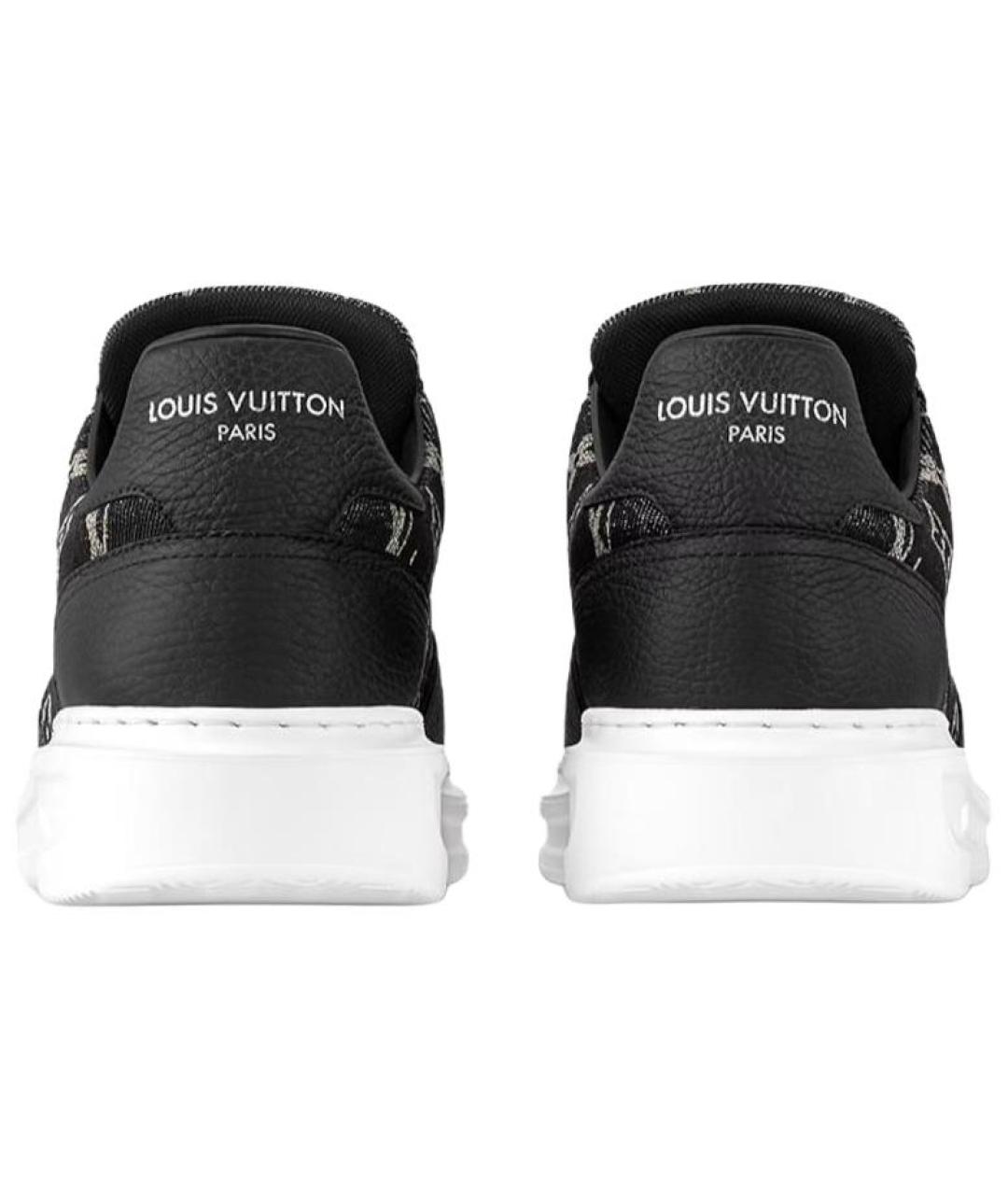 LOUIS VUITTON Черные кожаные низкие кроссовки / кеды, фото 5