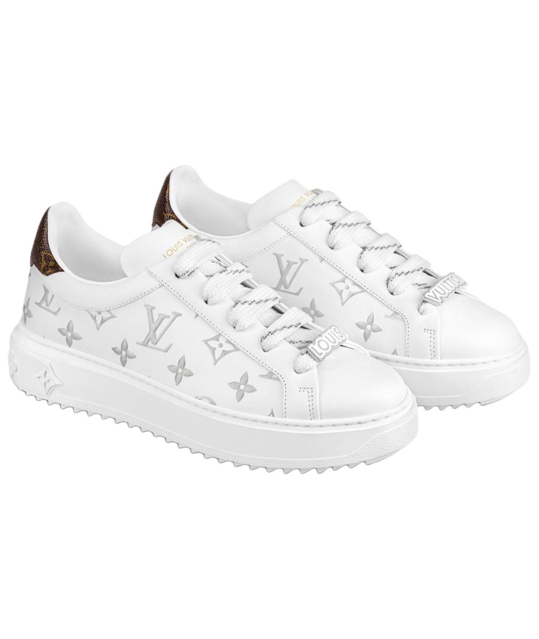 LOUIS VUITTON Белые кожаные кеды, фото 2