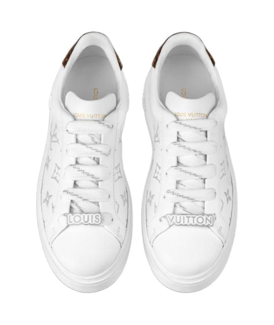 LOUIS VUITTON Белые кожаные кеды, фото 4