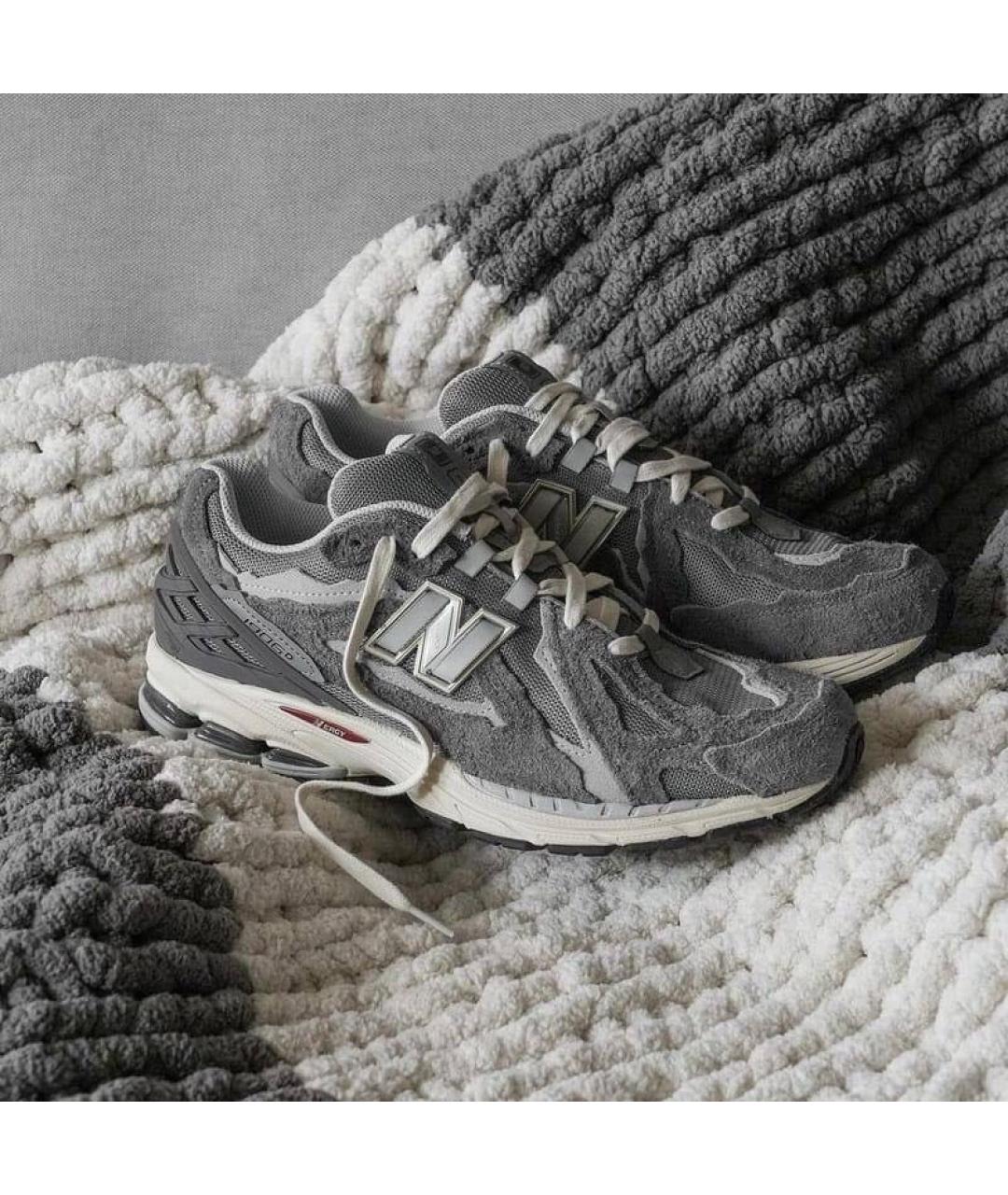 NEW BALANCE Серые замшевые кроссовки, фото 2