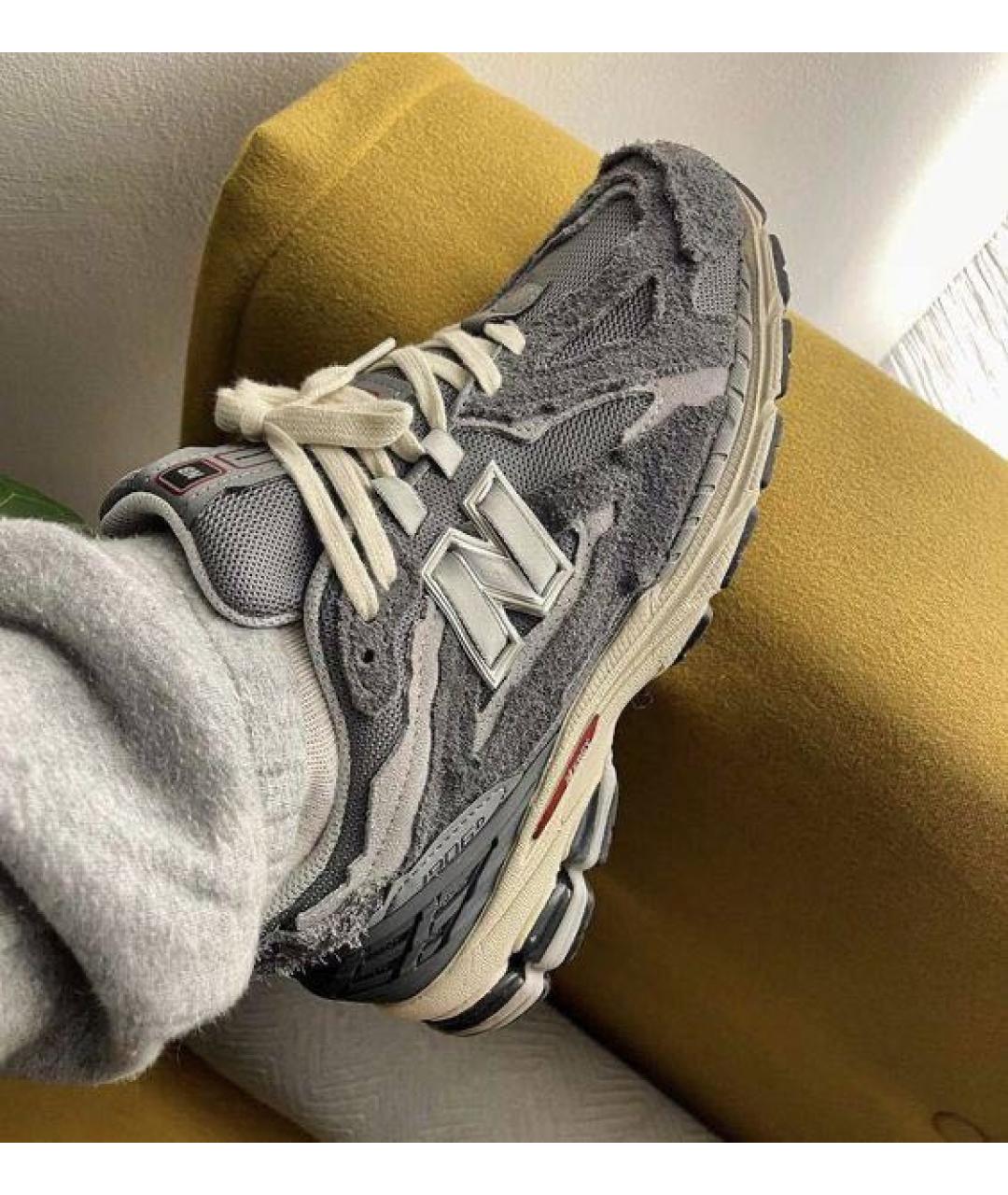 NEW BALANCE Серые замшевые низкие кроссовки / кеды, фото 4