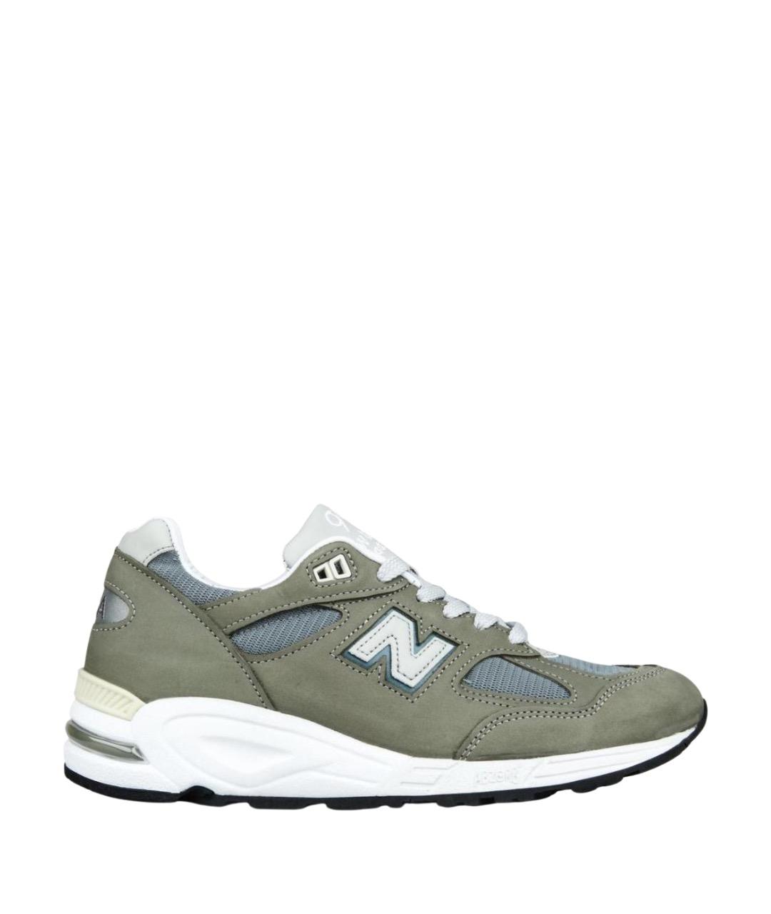 NEW BALANCE Зеленые кожаные кроссовки, фото 1