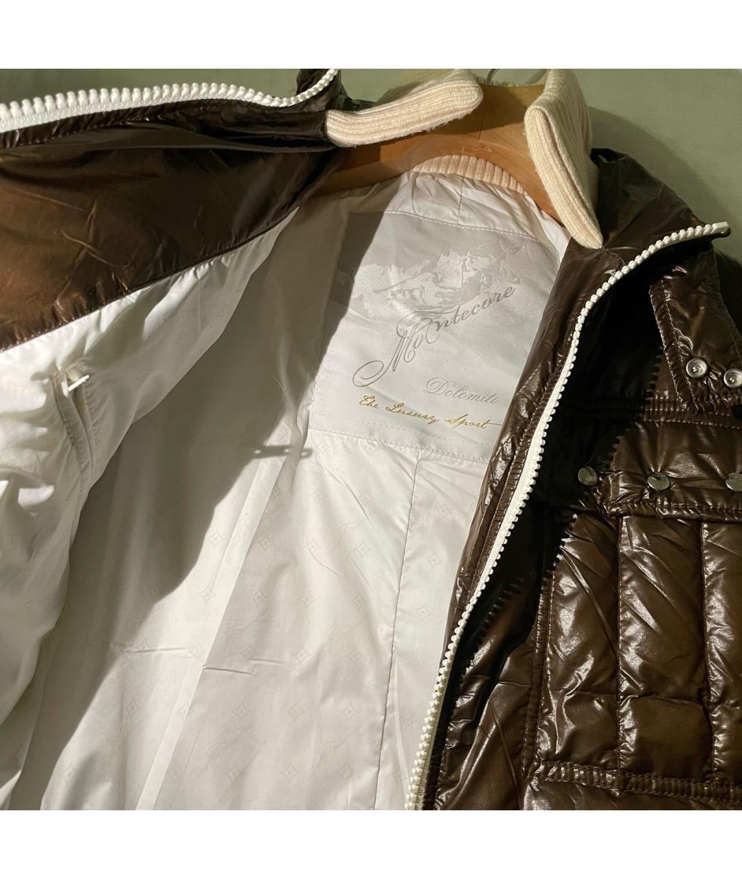 MONTECORE Коричневый полиэстеровый пуховик, фото 3