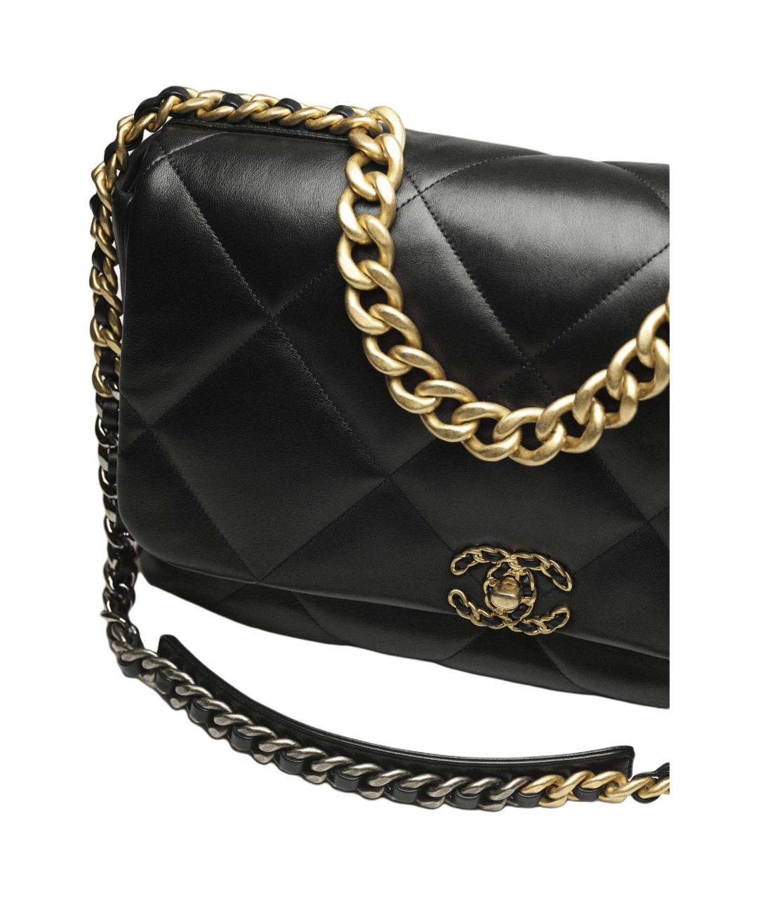 CHANEL Черная кожаная сумка через плечо, фото 5
