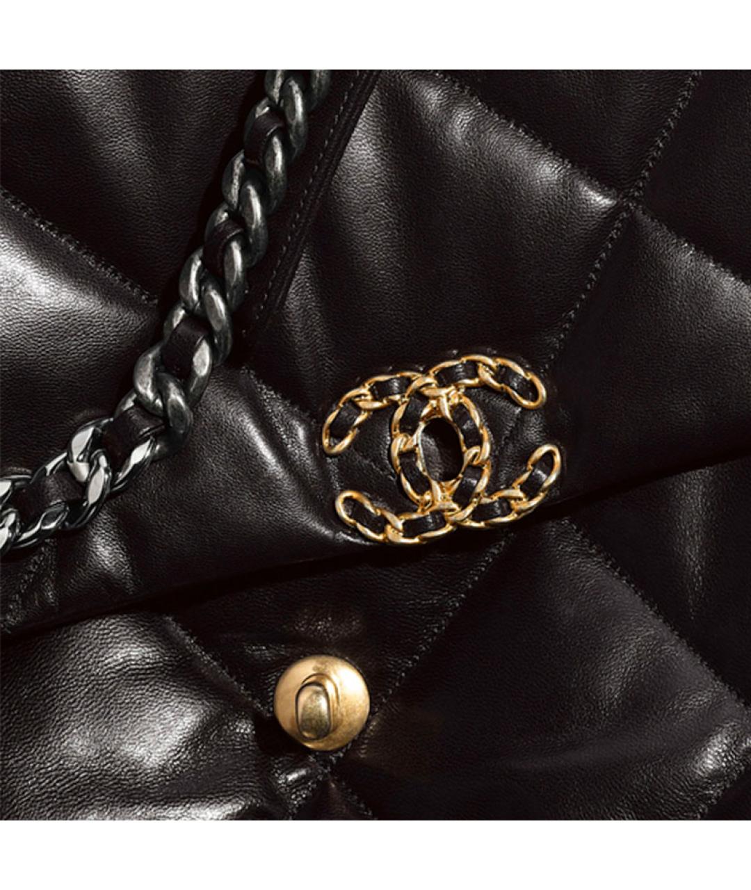 CHANEL Черная кожаная сумка через плечо, фото 6