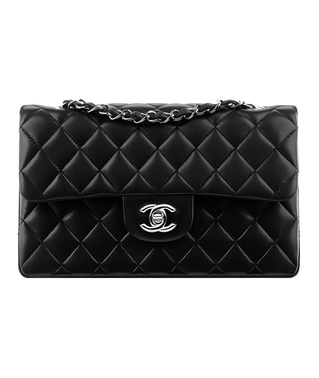 CHANEL Черная кожаная сумка через плечо, фото 1