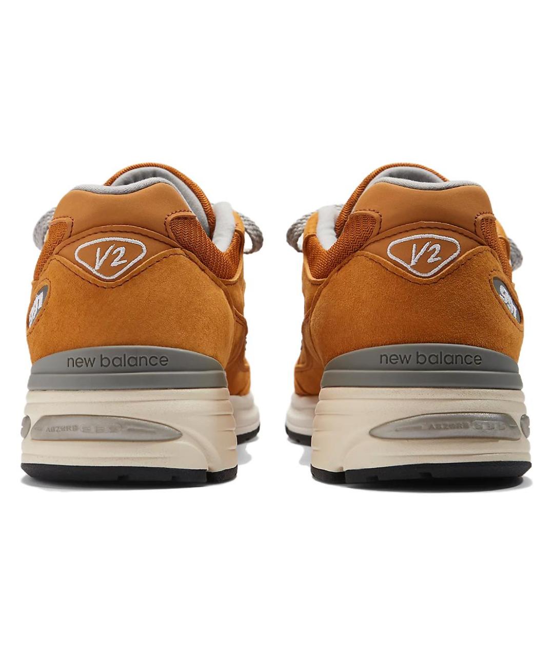 NEW BALANCE Оранжевое замшевые высокие кроссовки / кеды, фото 4