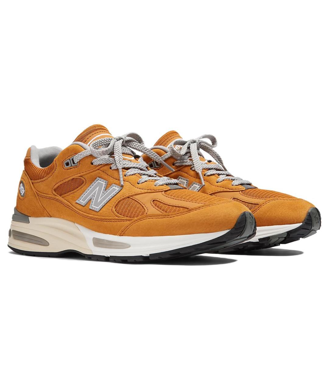 NEW BALANCE Оранжевое замшевые высокие кроссовки / кеды, фото 2