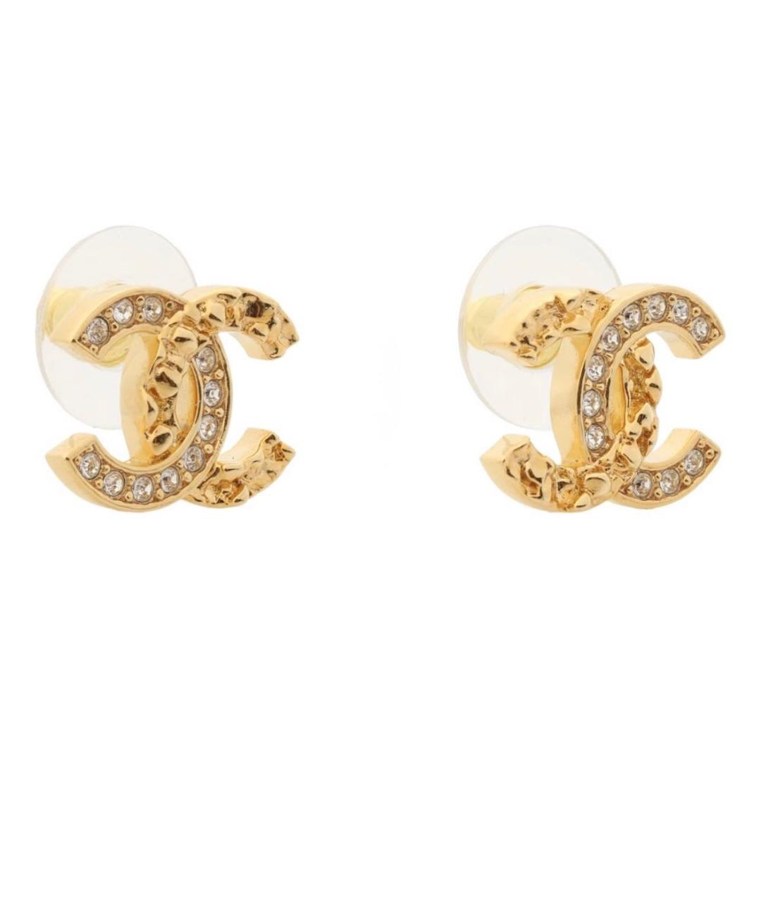 CHANEL Золотые металлические серьги, фото 2