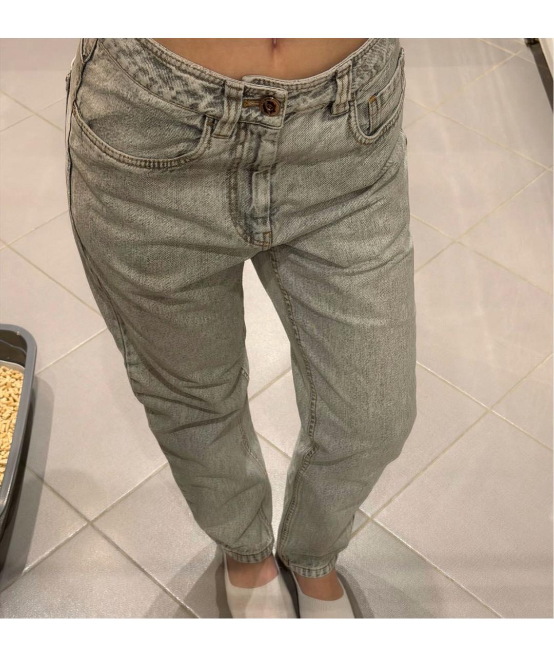 BRUNELLO CUCINELLI Серые хлопковые джинсы слим, фото 8