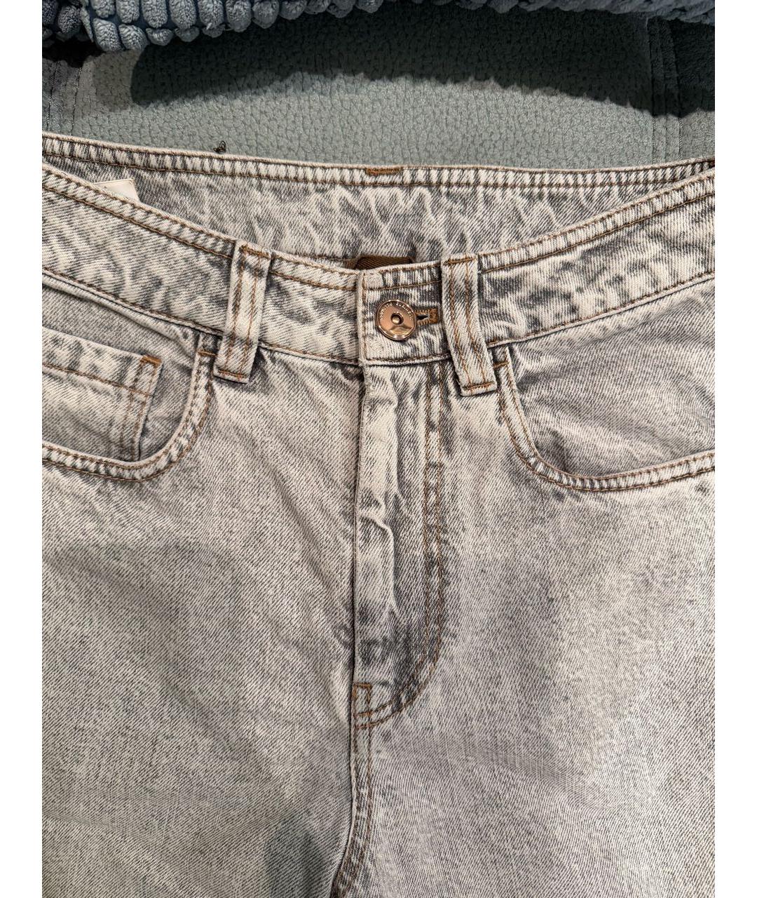 BRUNELLO CUCINELLI Серые хлопковые джинсы слим, фото 3