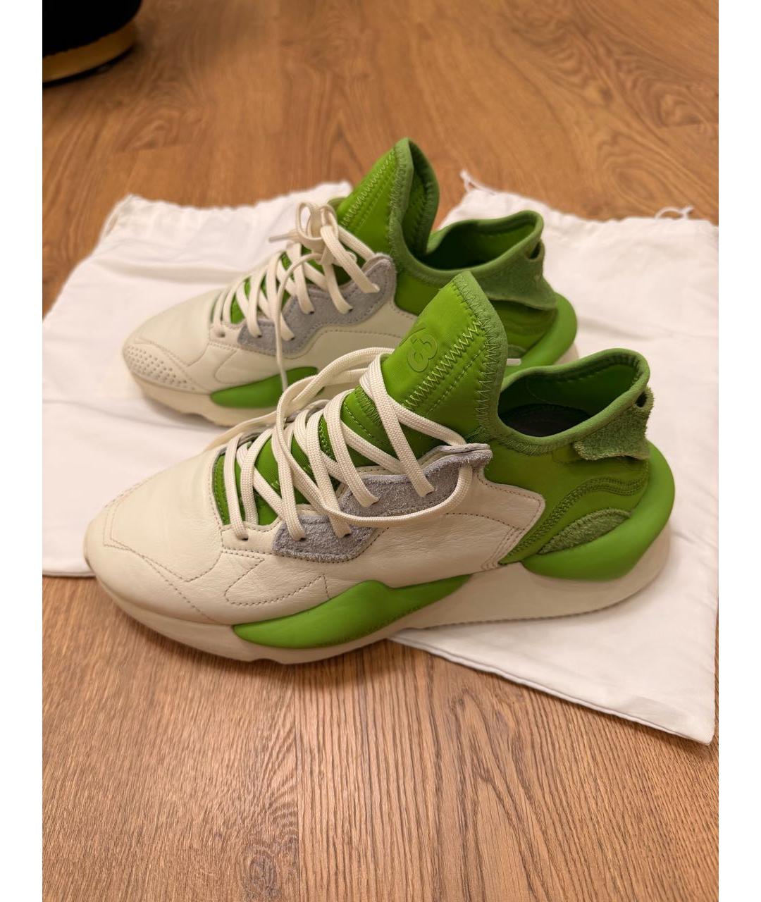 YOHJI YAMAMOTO Белые кожаные низкие кроссовки / кеды, фото 5