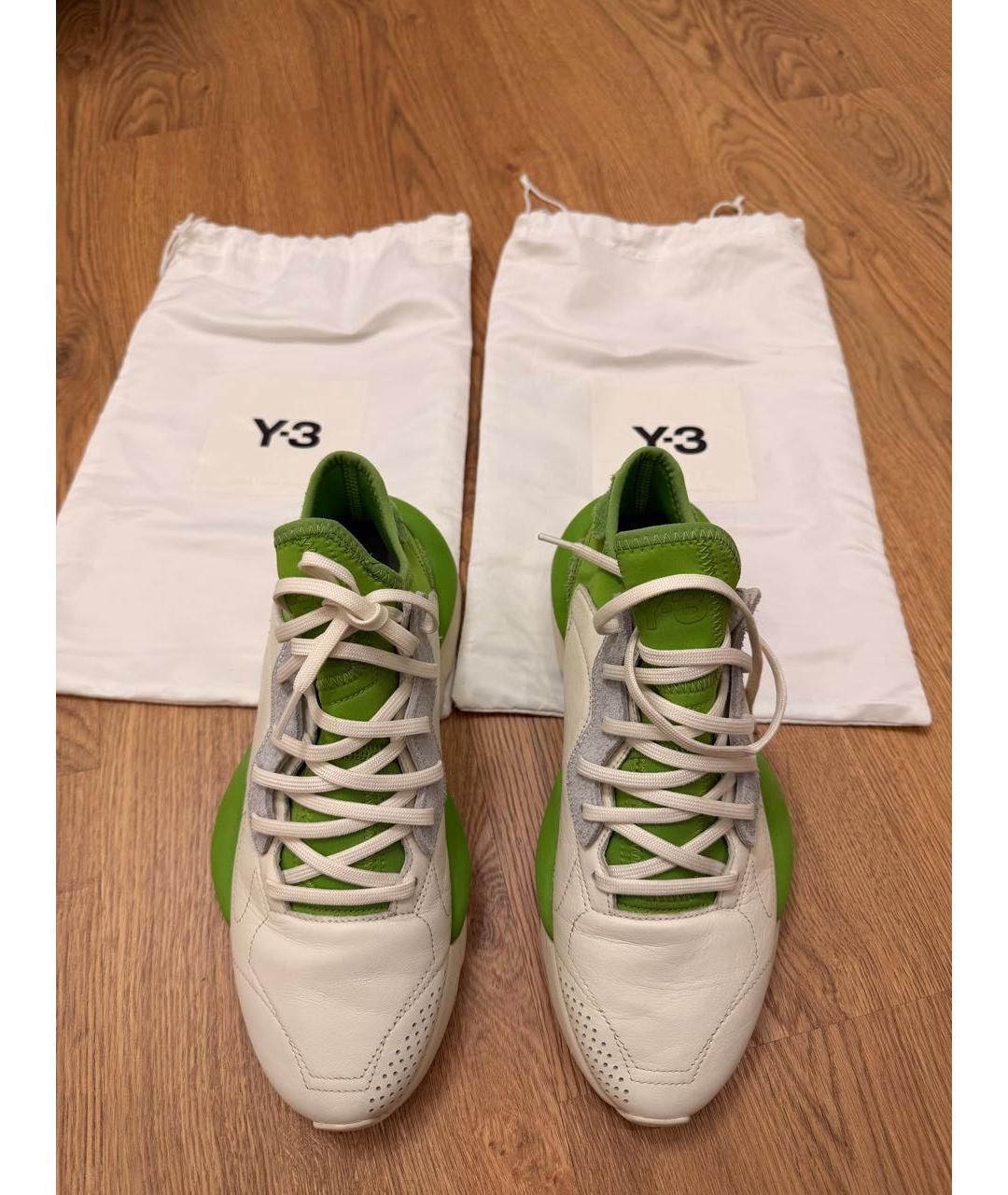 YOHJI YAMAMOTO Белые кожаные низкие кроссовки / кеды, фото 3