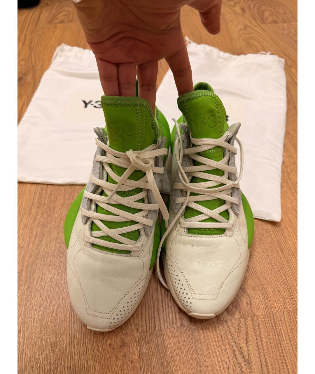 YOHJI YAMAMOTO Белые кожаные низкие кроссовки / кеды, фото 6