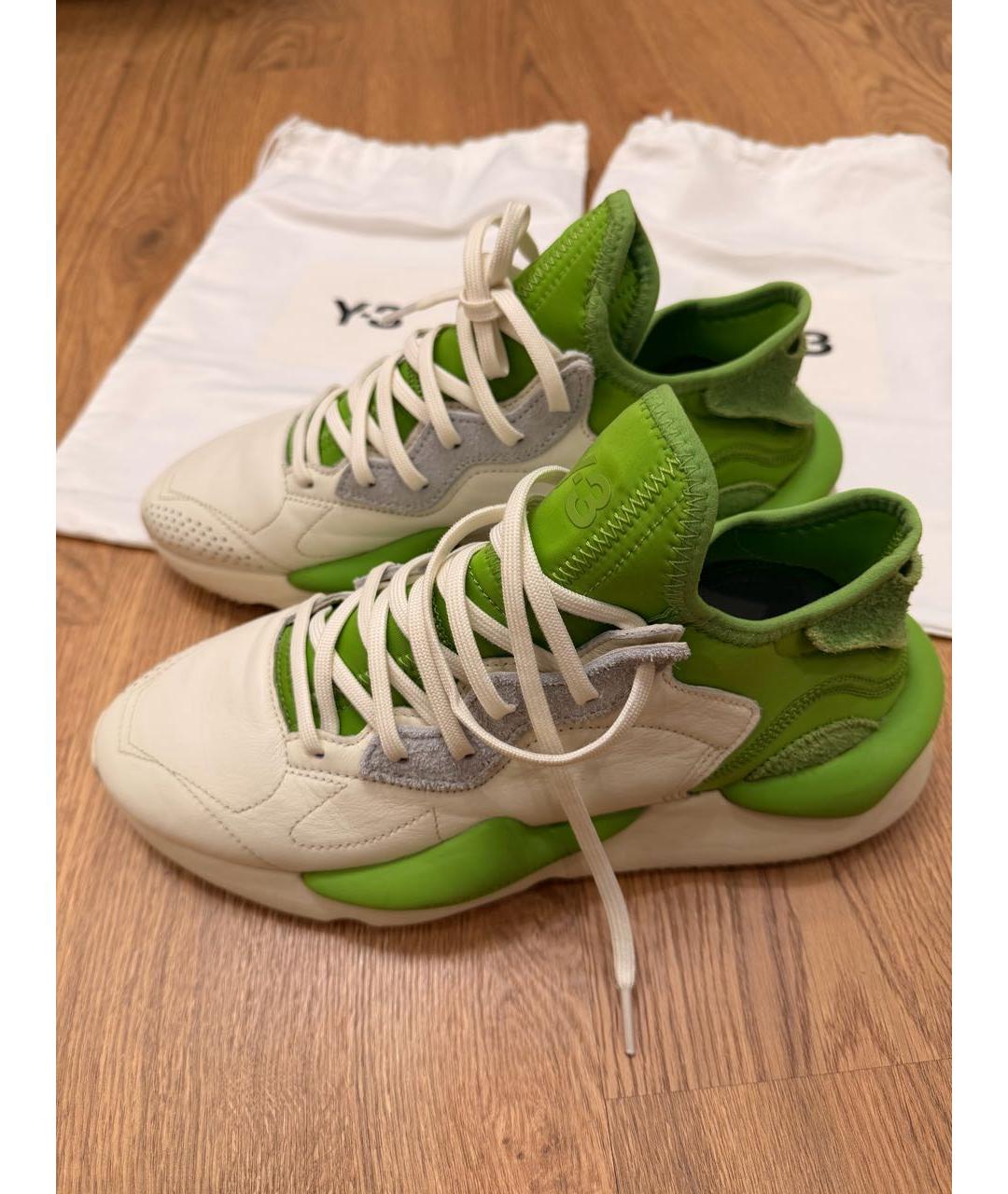 YOHJI YAMAMOTO Белые кожаные низкие кроссовки / кеды, фото 2