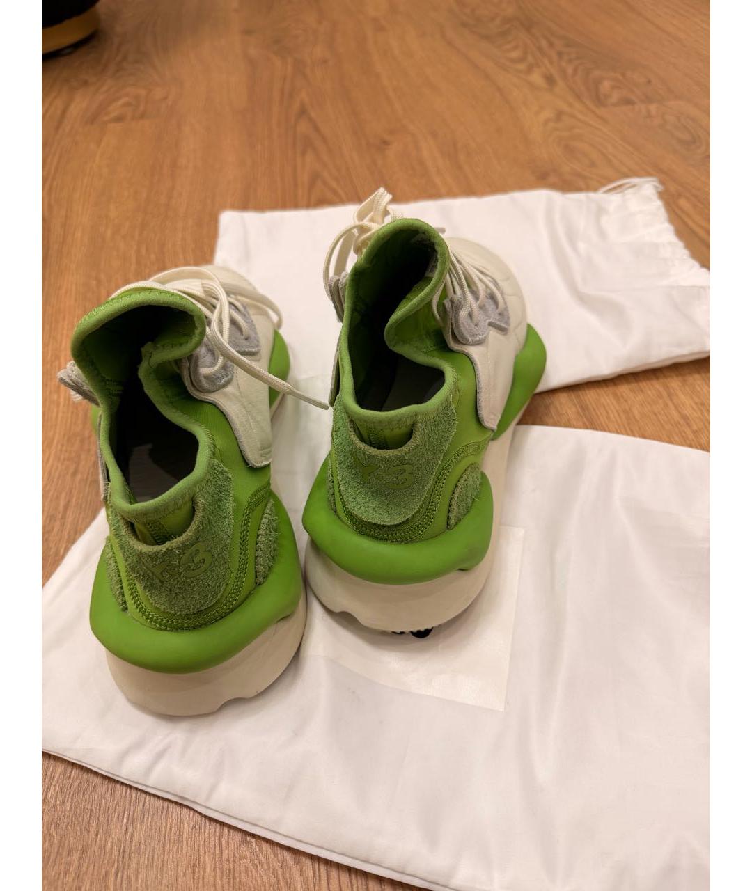 YOHJI YAMAMOTO Белые кожаные низкие кроссовки / кеды, фото 4