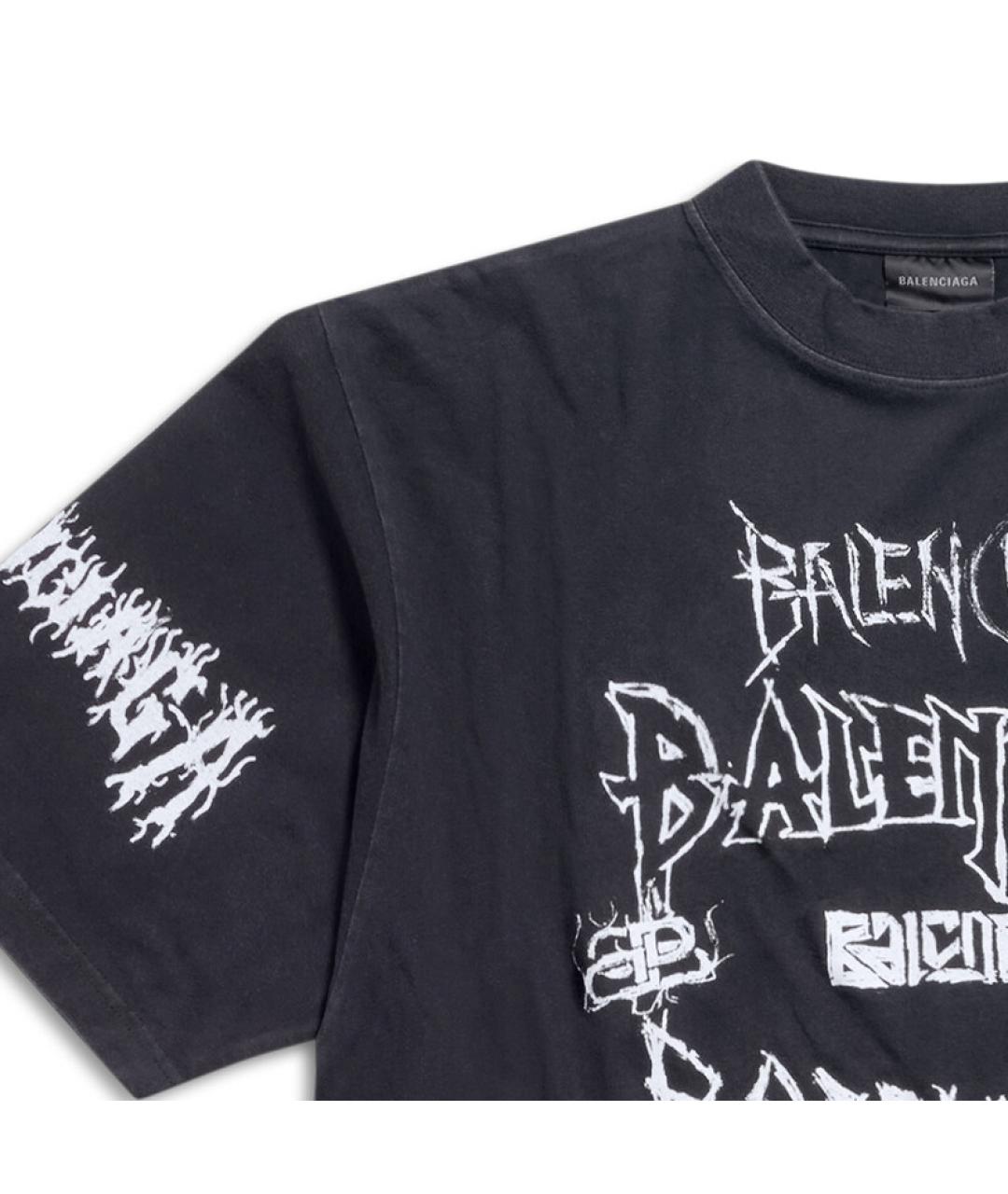 BALENCIAGA Черная футболка, фото 4