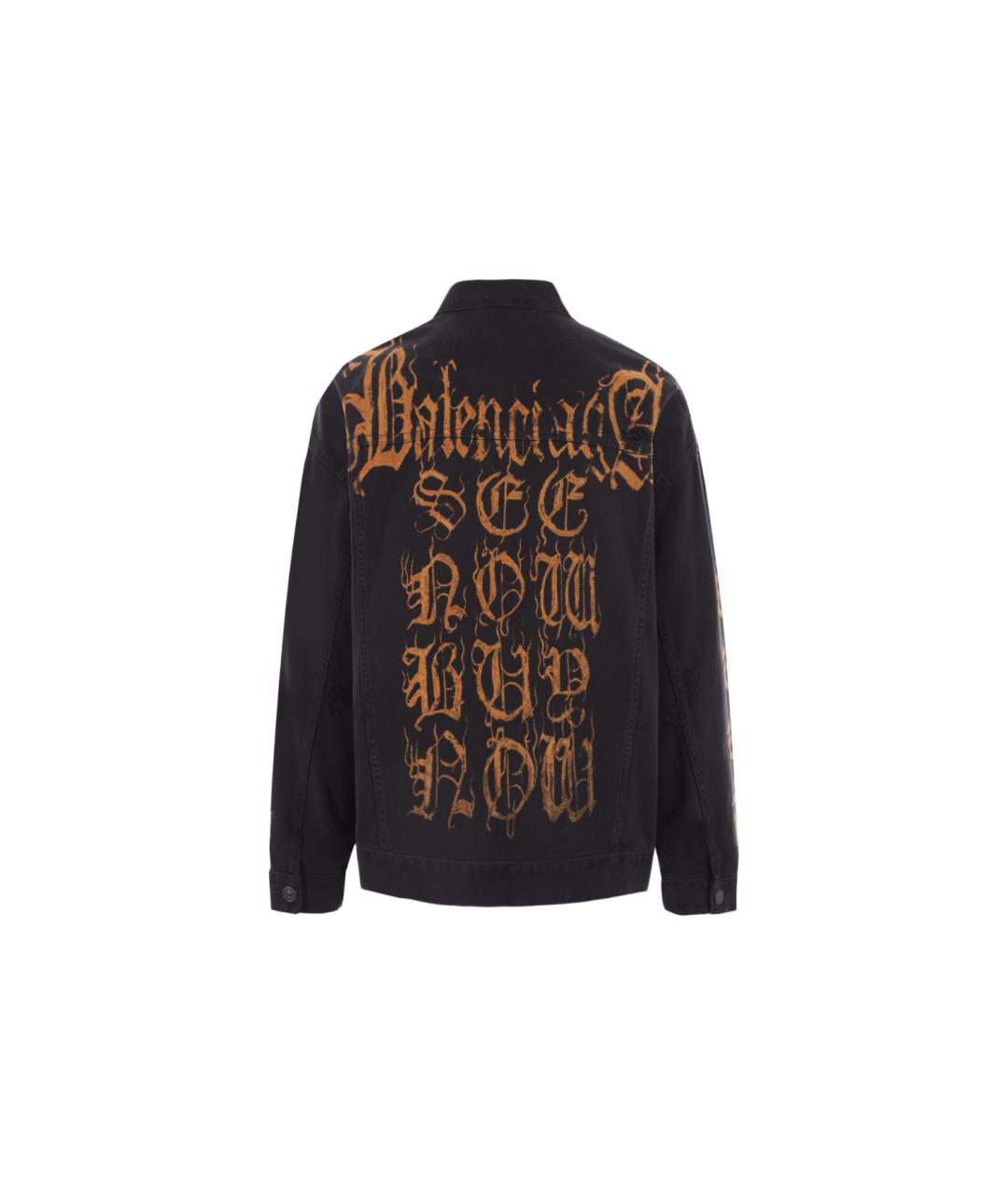 BALENCIAGA Черная деним куртка, фото 2