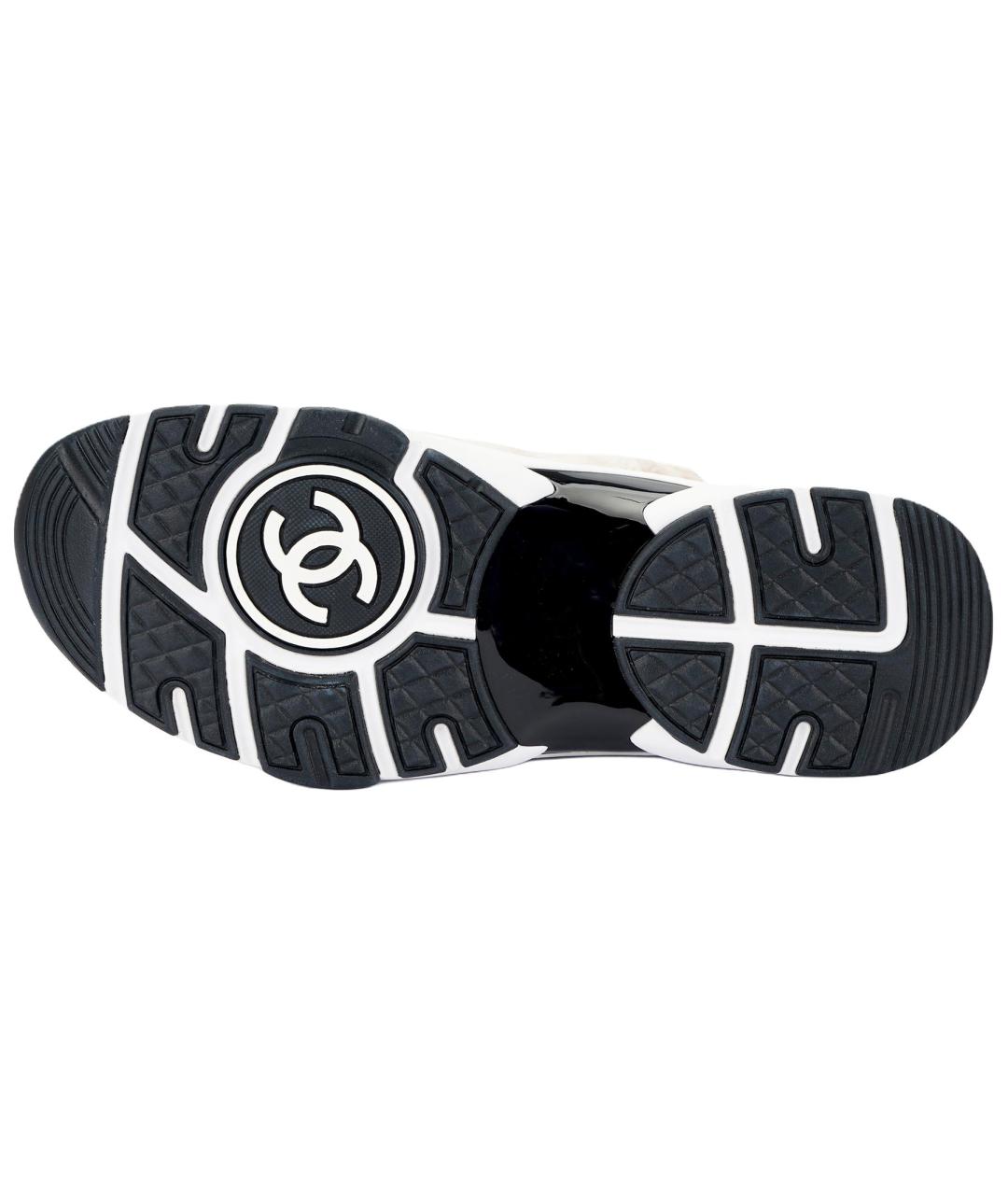 CHANEL Бежевые текстильные кроссовки, фото 5