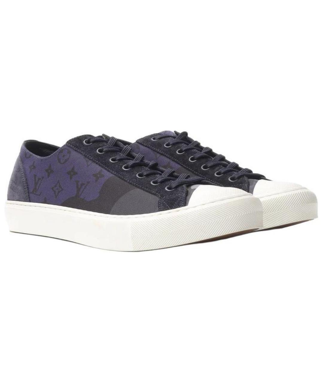 LOUIS VUITTON Синие низкие кроссовки / кеды, фото 3