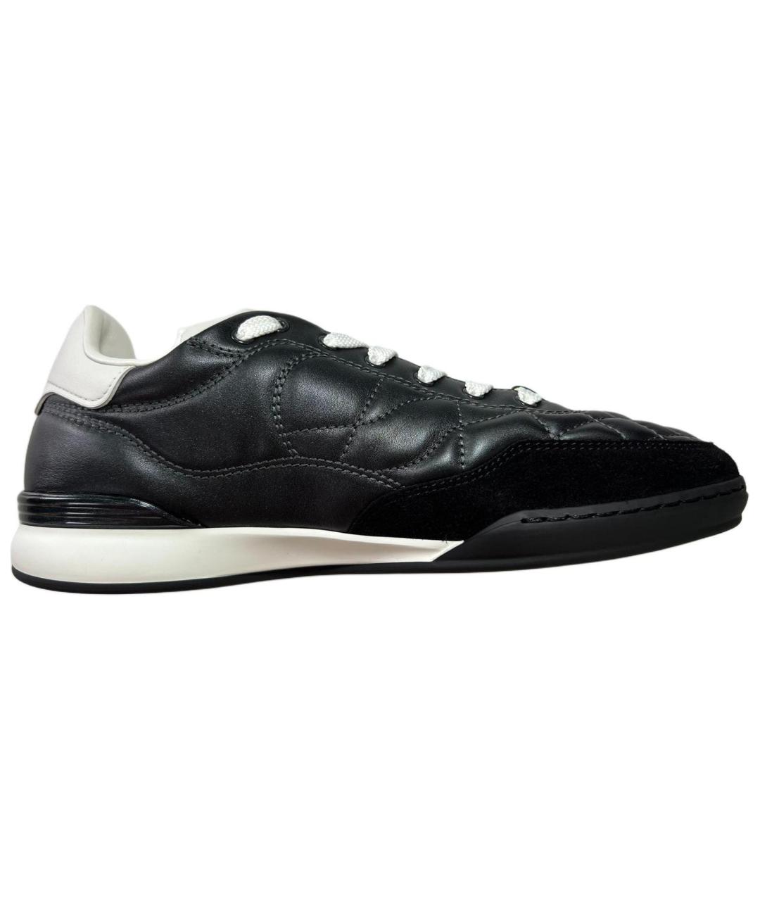 CHANEL Черные кожаные кеды, фото 1